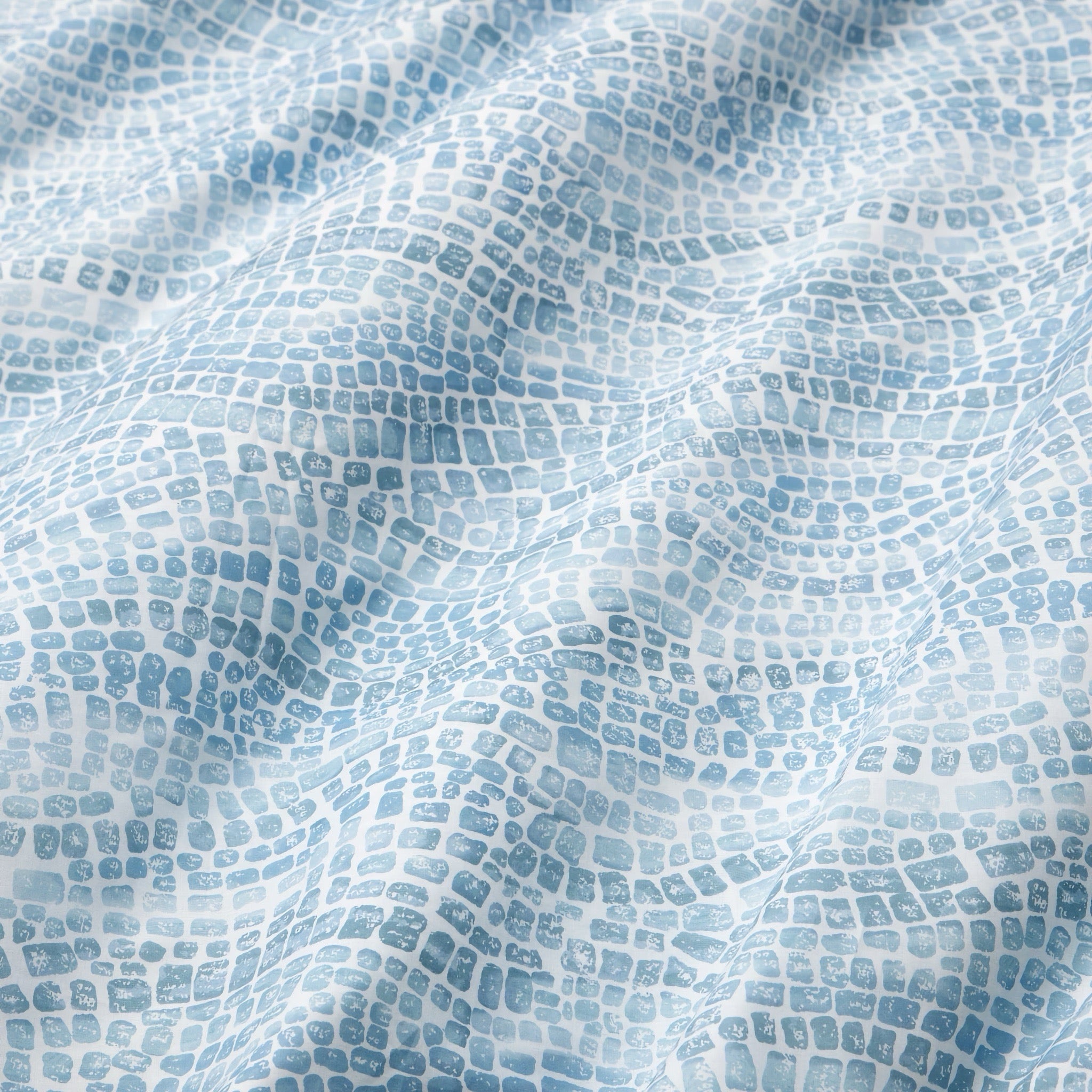 Sferra X Scalamandre Cobblestones Duvet Cover and Shams - Sea