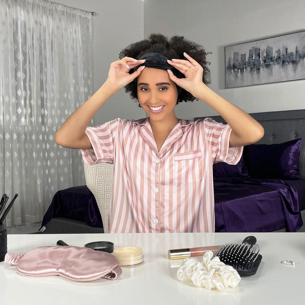 Mulberry Park Silks Silk Glam Band - Black