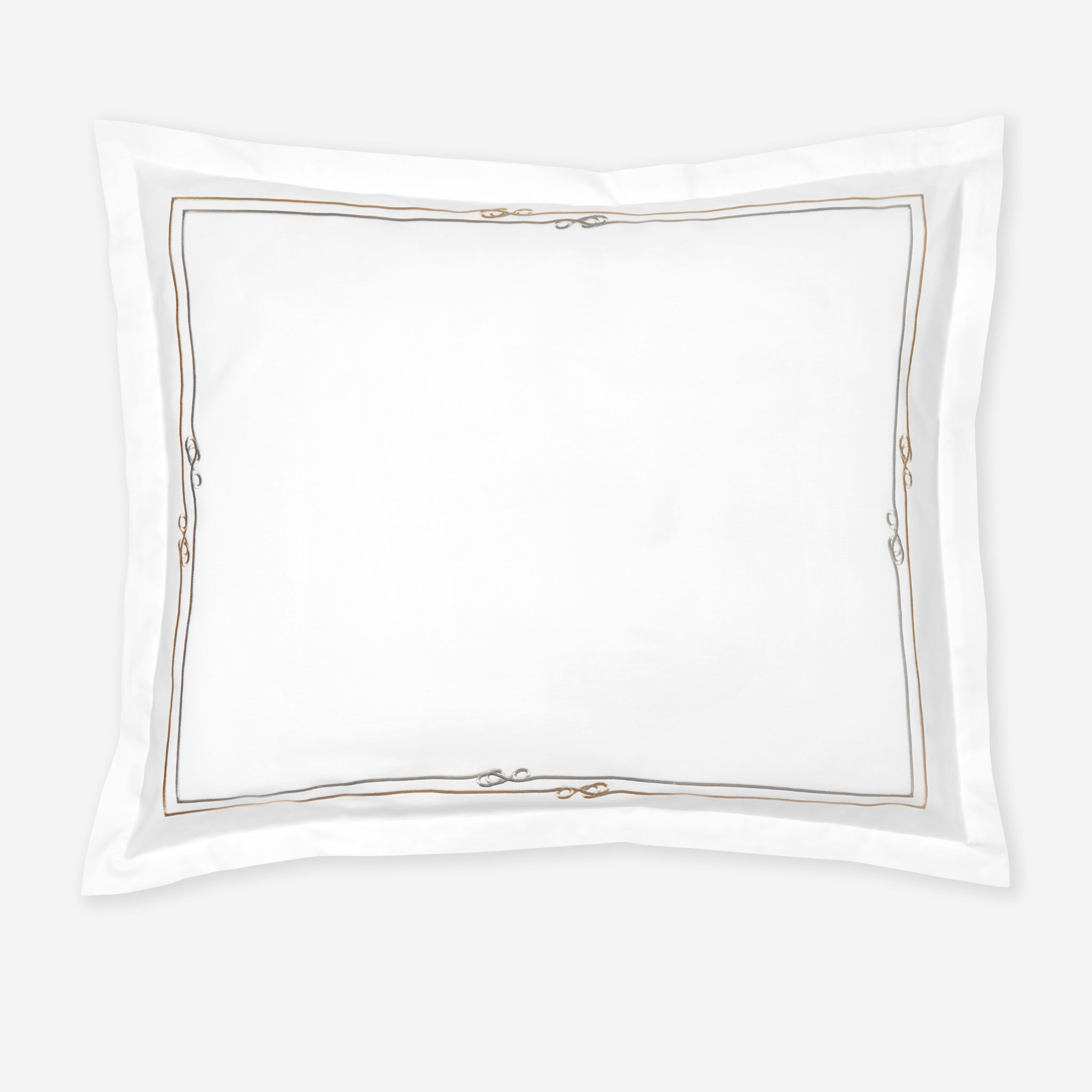 Sferra Squillo Twin XL Bedding - White/Platinum