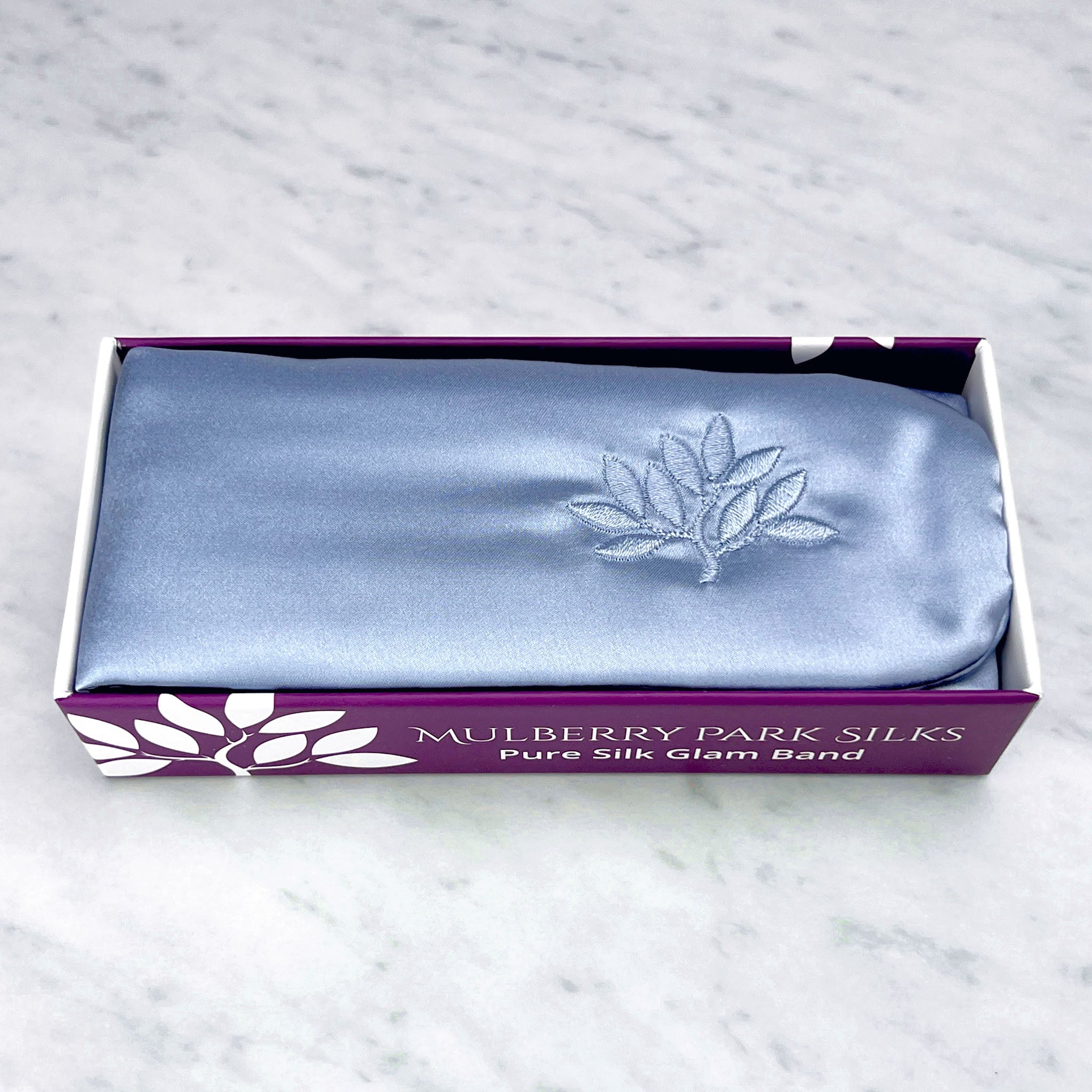 Mulberry Park Silks Silk Glam Band - Steel Blue