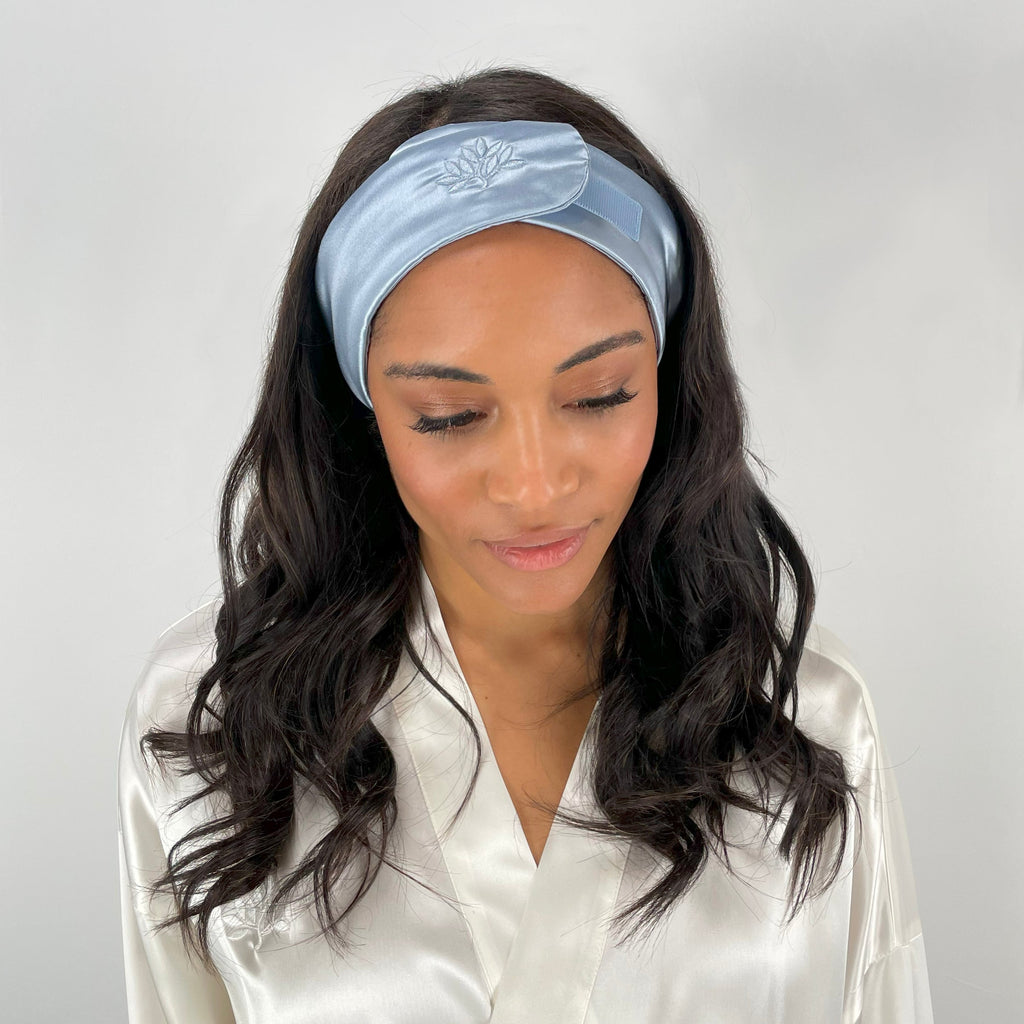 Mulberry Park Silks Silk Glam Band - Steel Blue