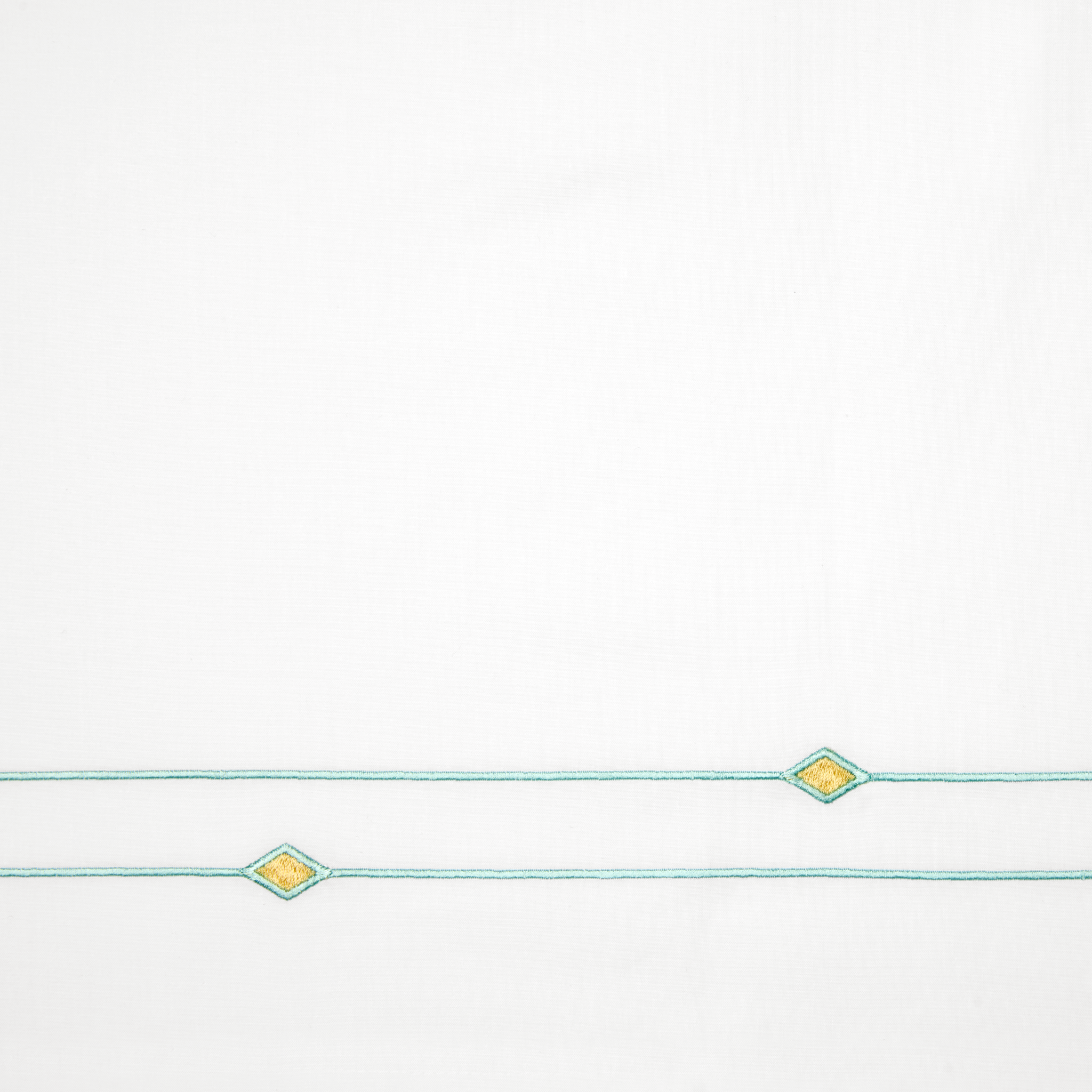 Sferra Diamantini Twin XL Bedding - White/Aqua