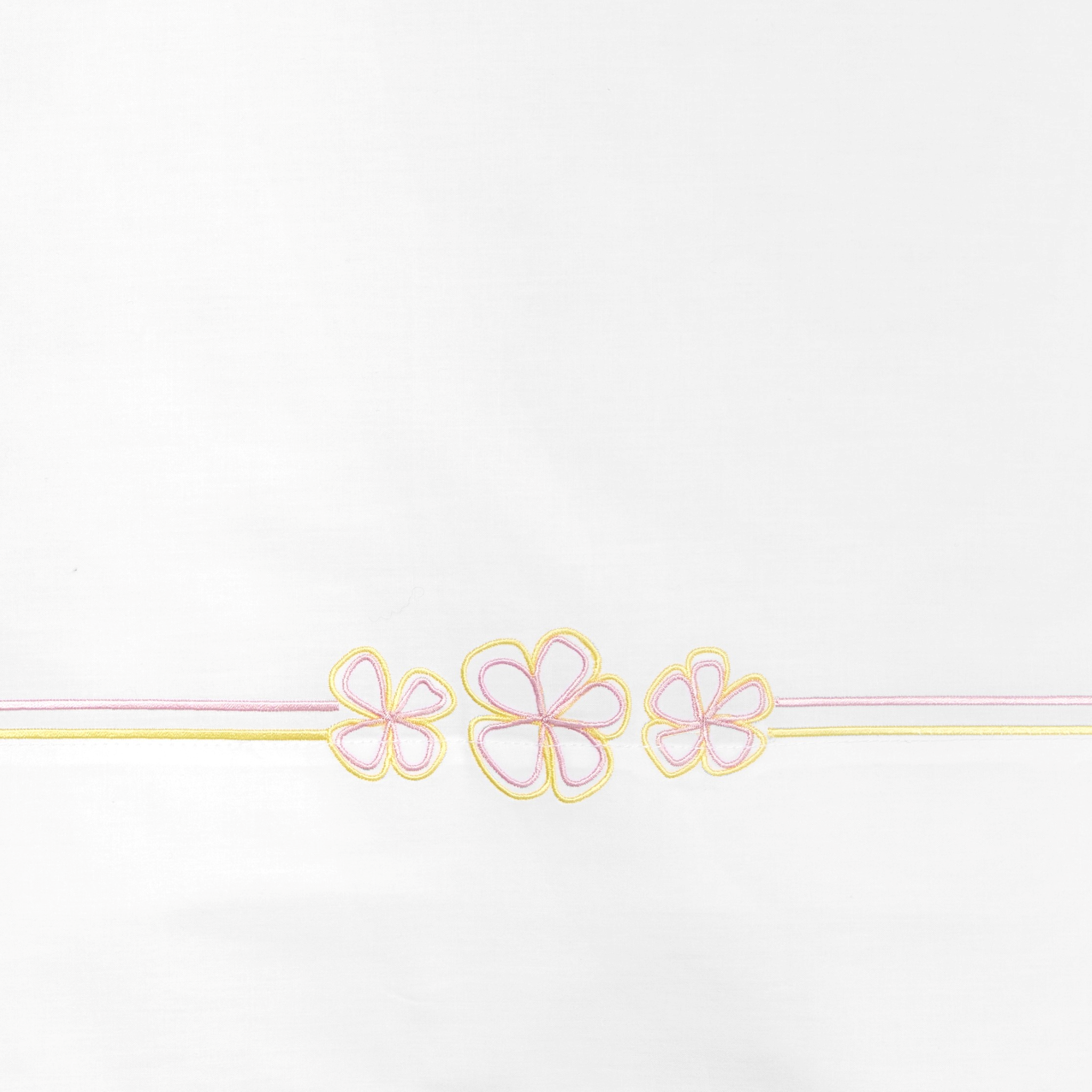 Sferra Fiorina Twin XL Bedding - White/Carnation