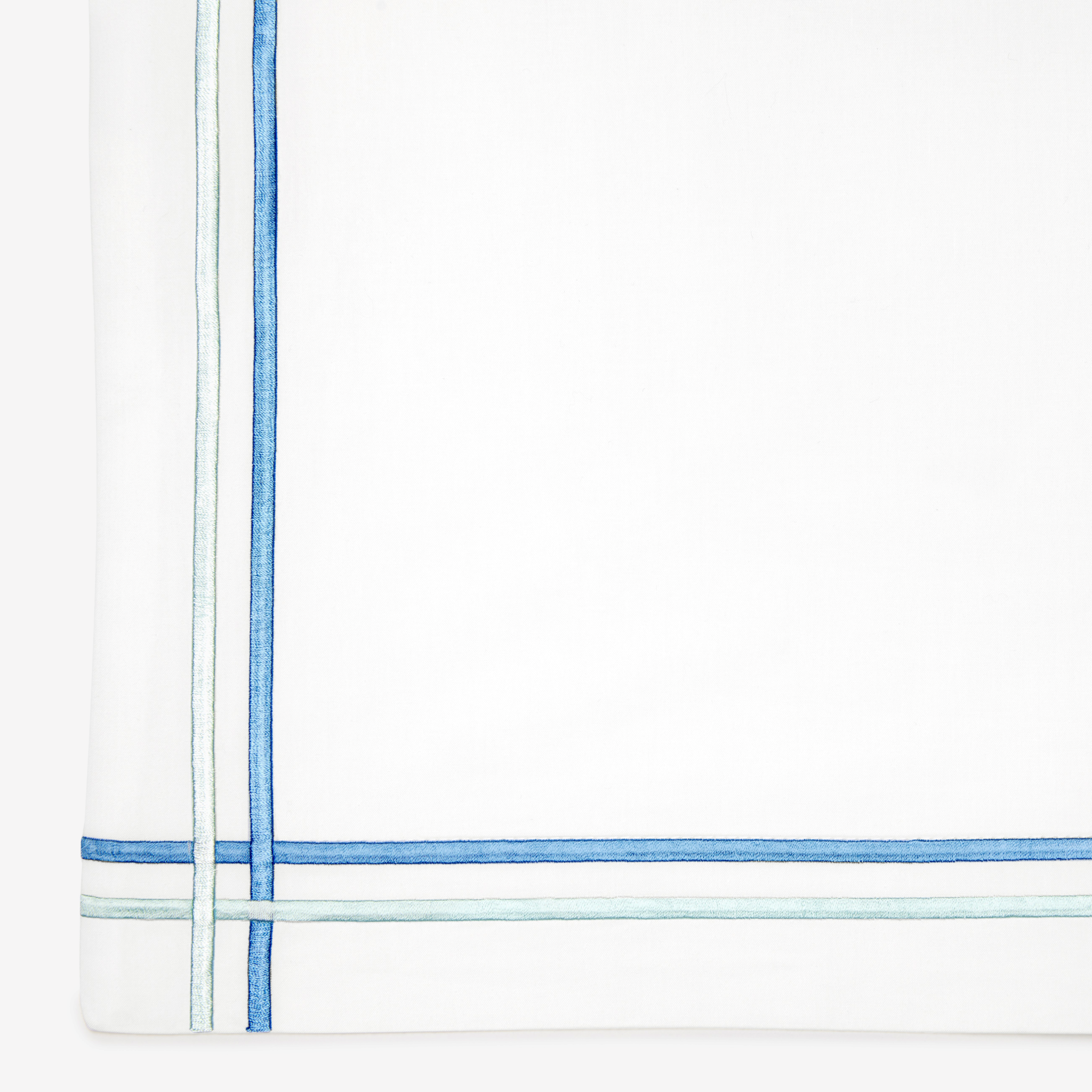 Sferra Tratto Twin XL Bedding - White/Clearwater