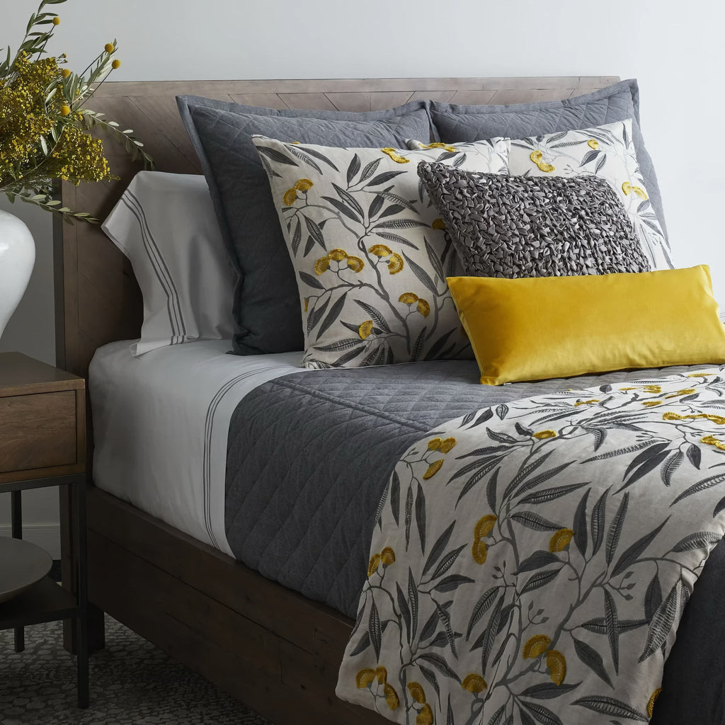 The Met x Ann Gish Alyssum Throw and Decorative Pillow - Yellow