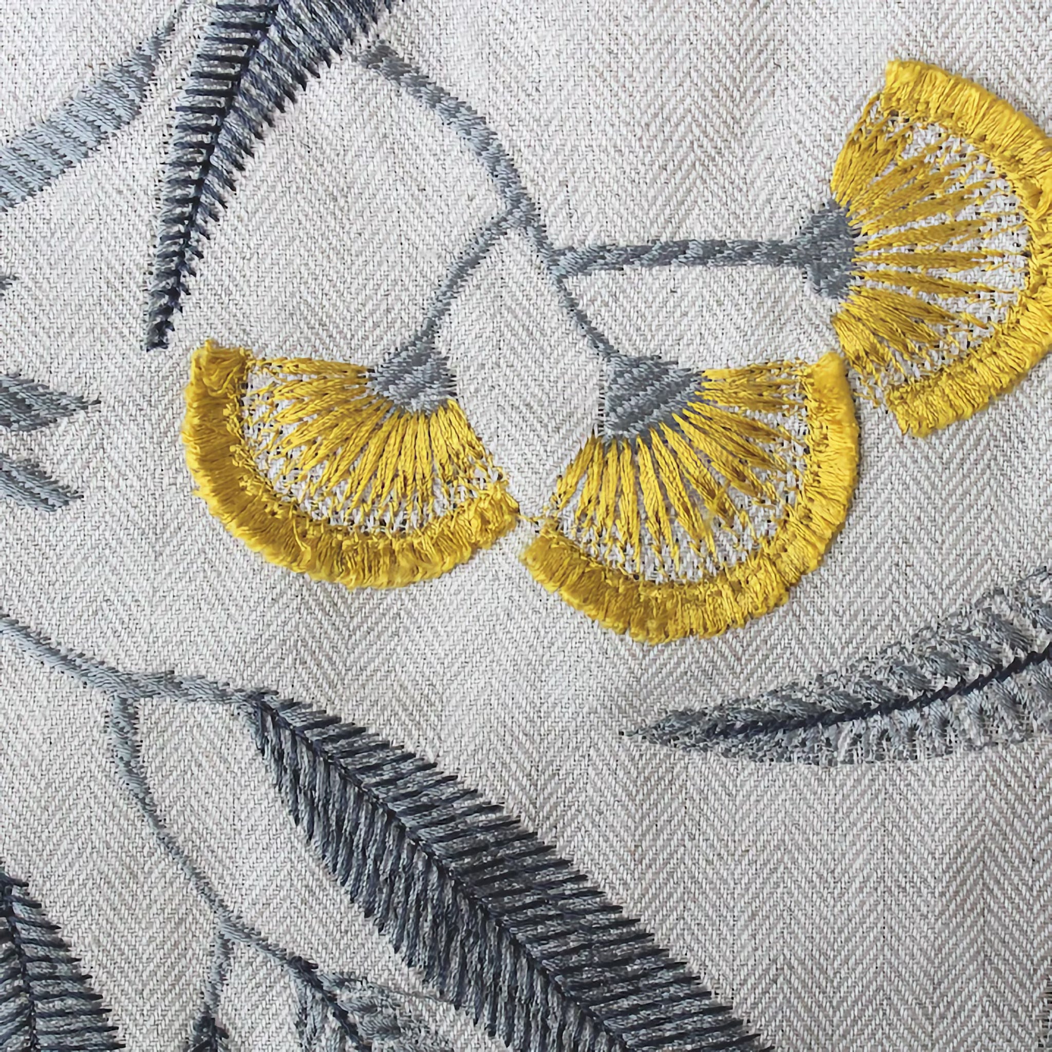 The Met x Ann Gish Alyssum Throw and Decorative Pillow - Yellow