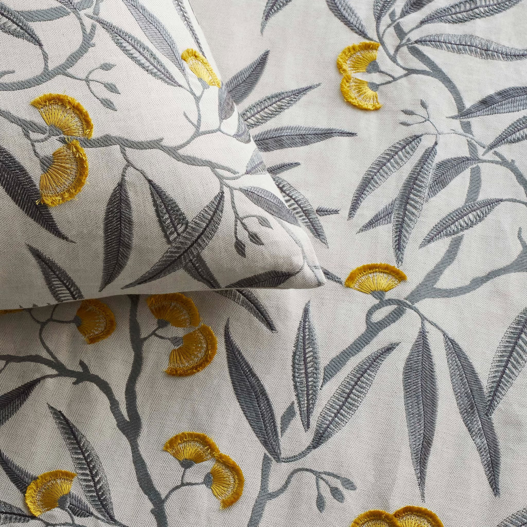 The Met x Ann Gish Alyssum Throw and Decorative Pillow - Yellow