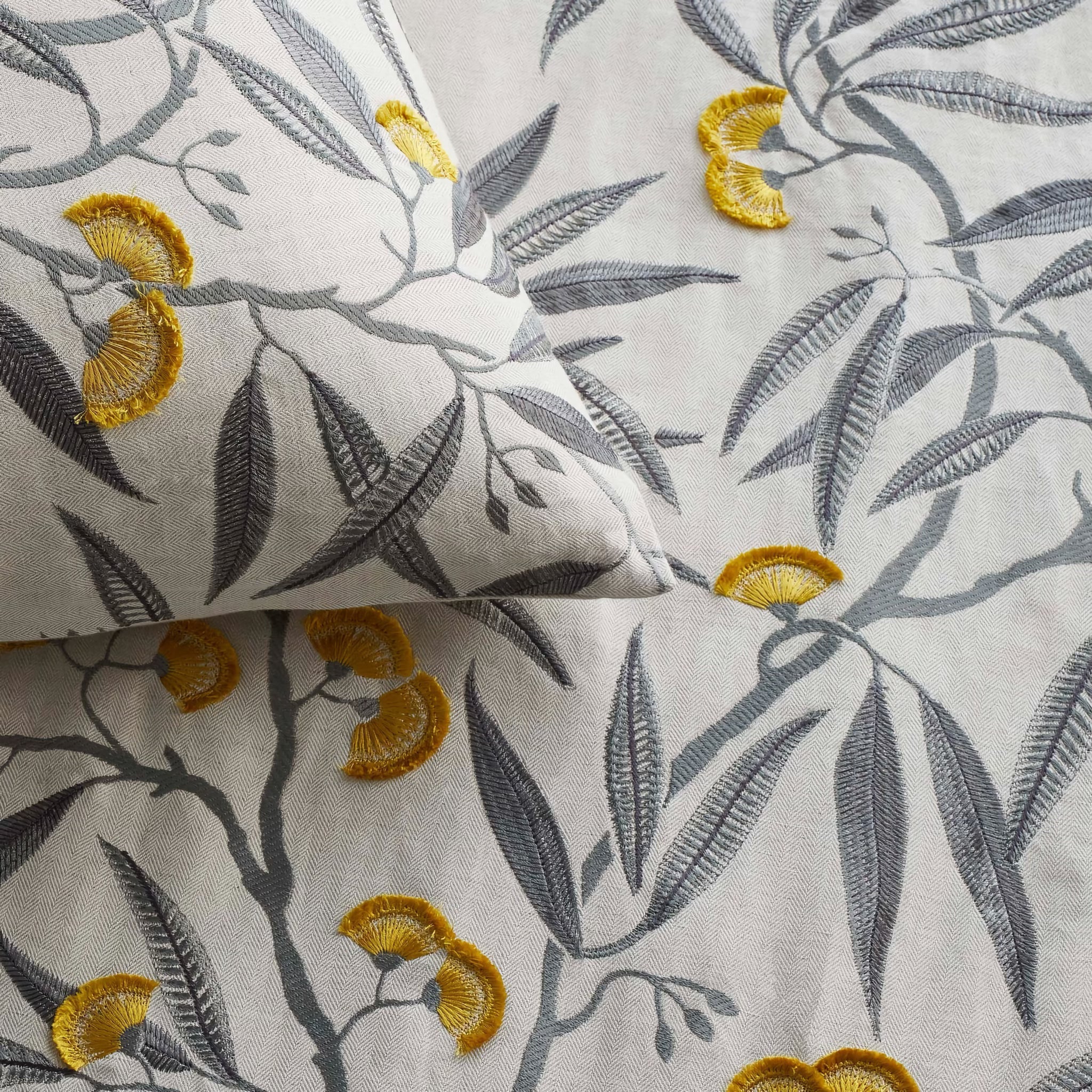 The Met x Ann Gish Alyssum Throw and Decorative Pillow - Yellow