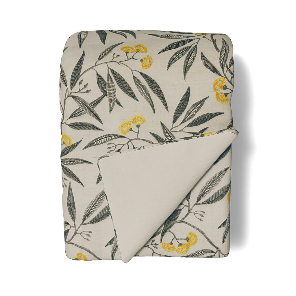 The Met x Ann Gish Alyssum Throw and Decorative Pillow - Yellow