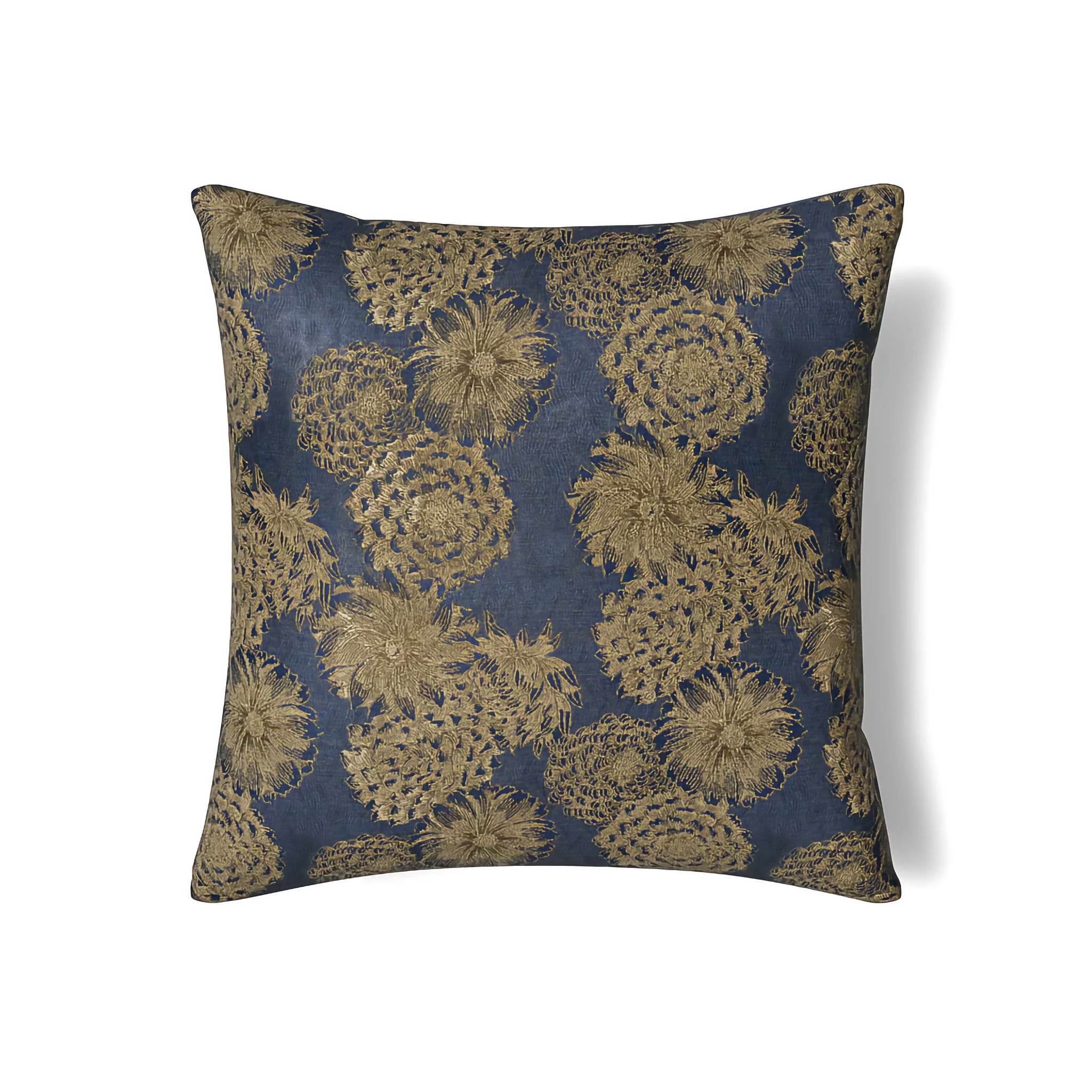 The Met x Ann Gish Chrysanthemum Bedding - Blue