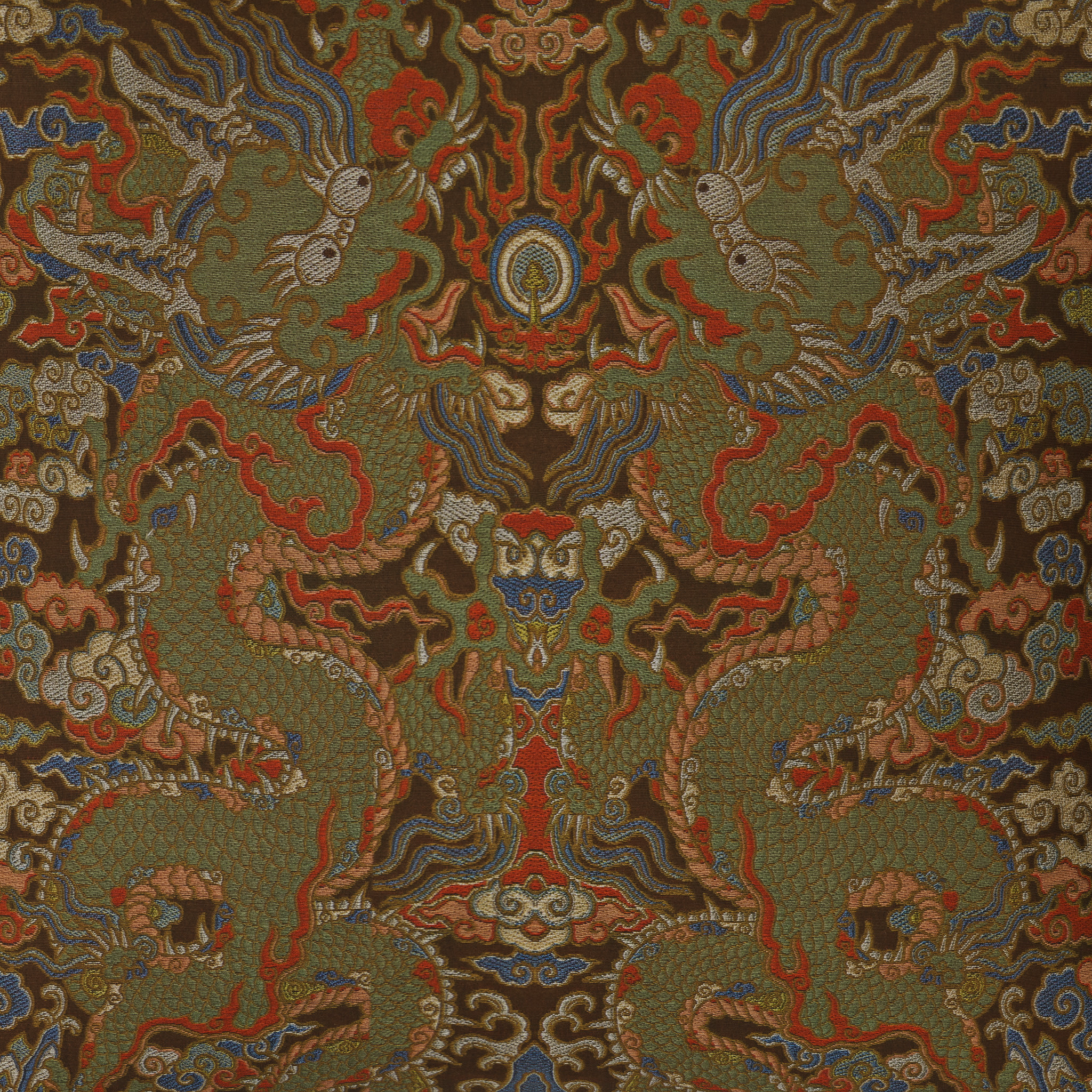 The Met x Ann Gish Dragon Duvet Cover and Decorative Pillow - Multi