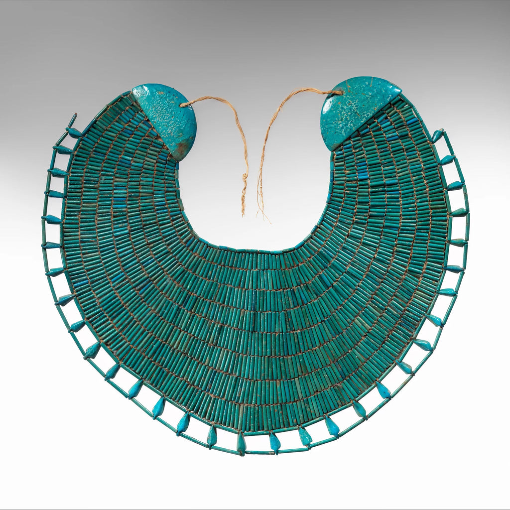 The Met x Ann Gish Egyptian Collar Throw and Decorative Pillow - Nile