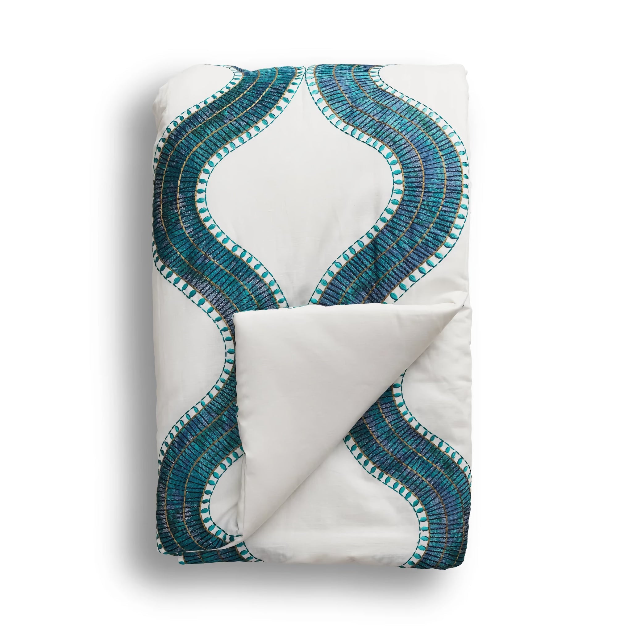 The Met x Ann Gish Egyptian Collar Throw and Decorative Pillow - Nile