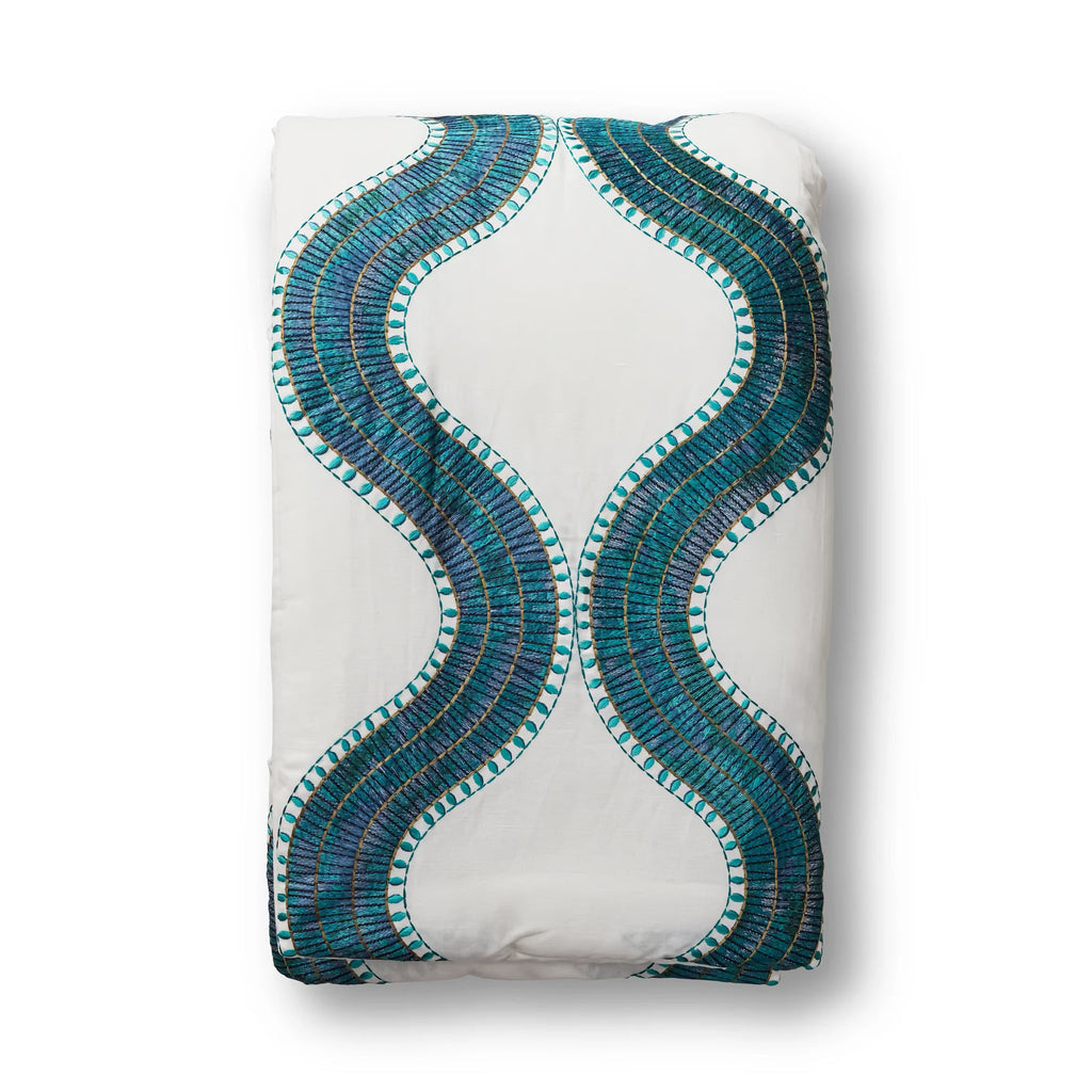 The Met x Ann Gish Egyptian Collar Throw and Decorative Pillow - Nile