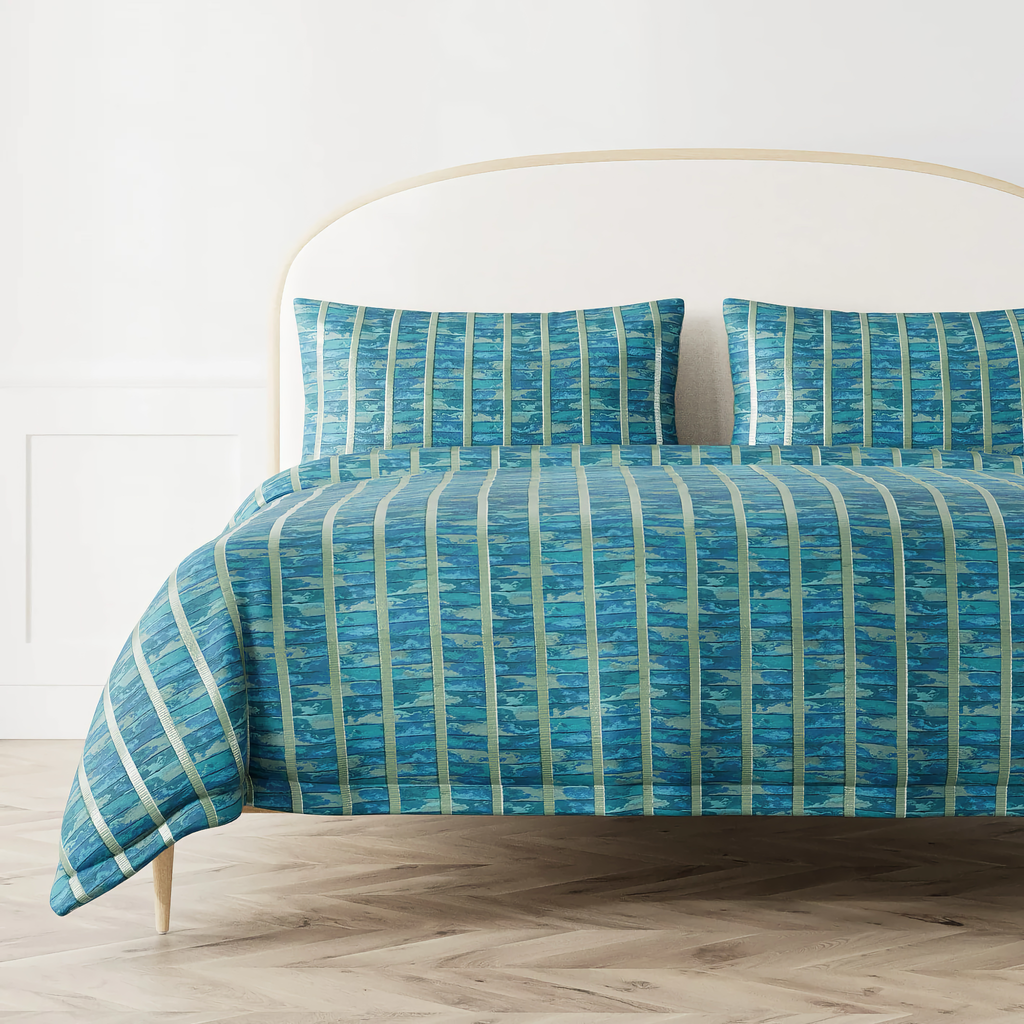The Met x Ann Gish Egyptian Faience Duvet Cover and Sham - Nile