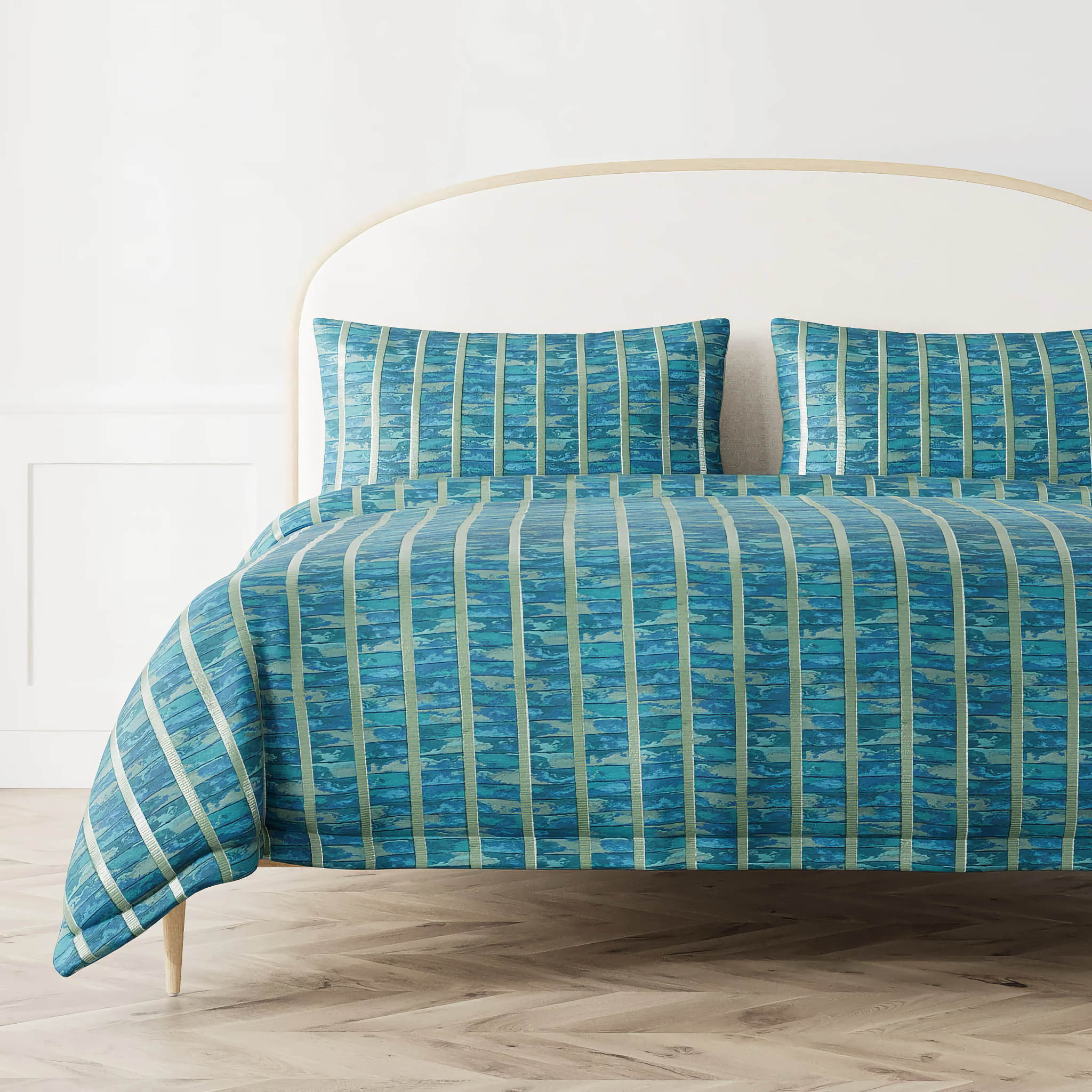 The Met x Ann Gish Egyptian Faience Duvet Cover and Sham - Nile