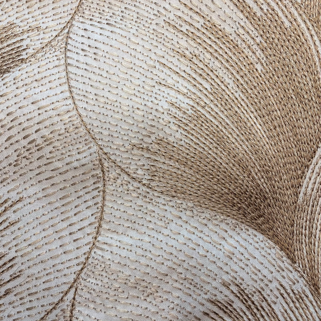 The Met x Ann Gish Fan Duvet Cover and Decorative Pillow - White/Gold