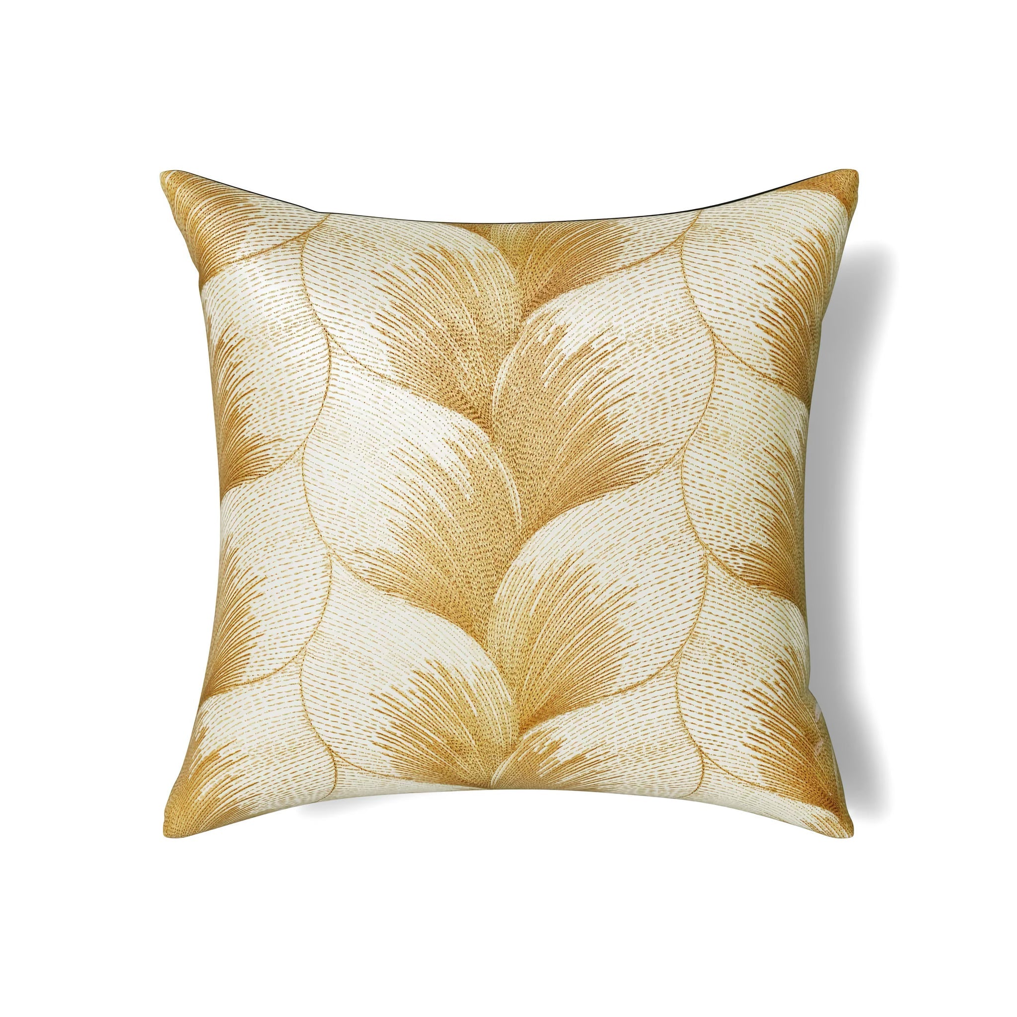 The Met x Ann Gish Fan Duvet Cover and Decorative Pillow - White/Gold