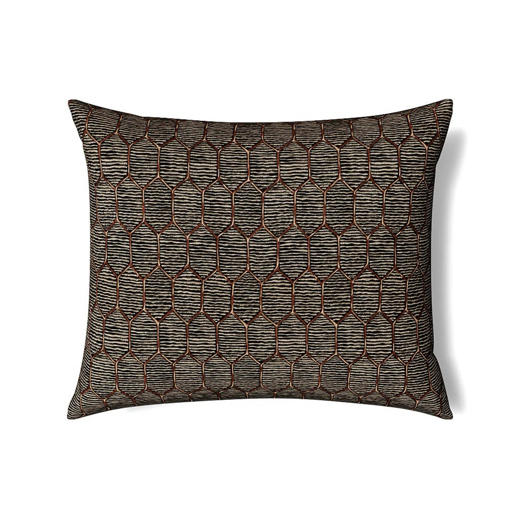 The Met x Ann Gish Inro Throw and Decorative Pillow - Charcoal
