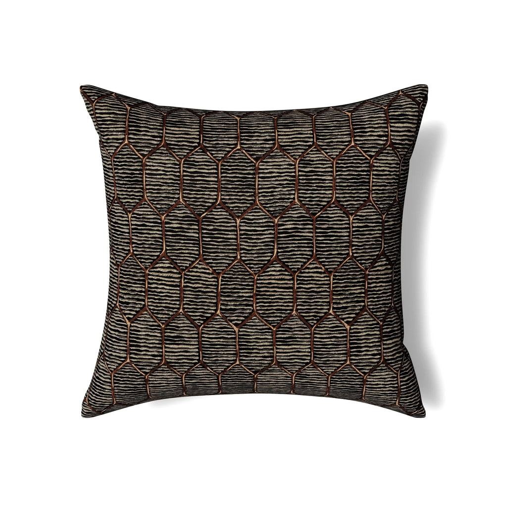 The Met x Ann Gish Inro Throw and Decorative Pillow - Charcoal