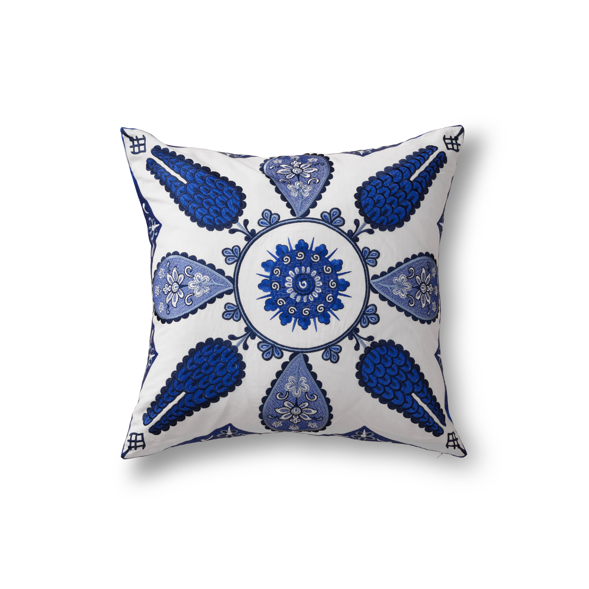 The Met x Ann Gish Iznik Decorative Pillow - Indigo