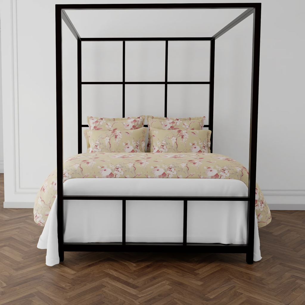 The Met x Ann Gish Jardin Fleur Duvet Cover and Sham - Pink/Gold