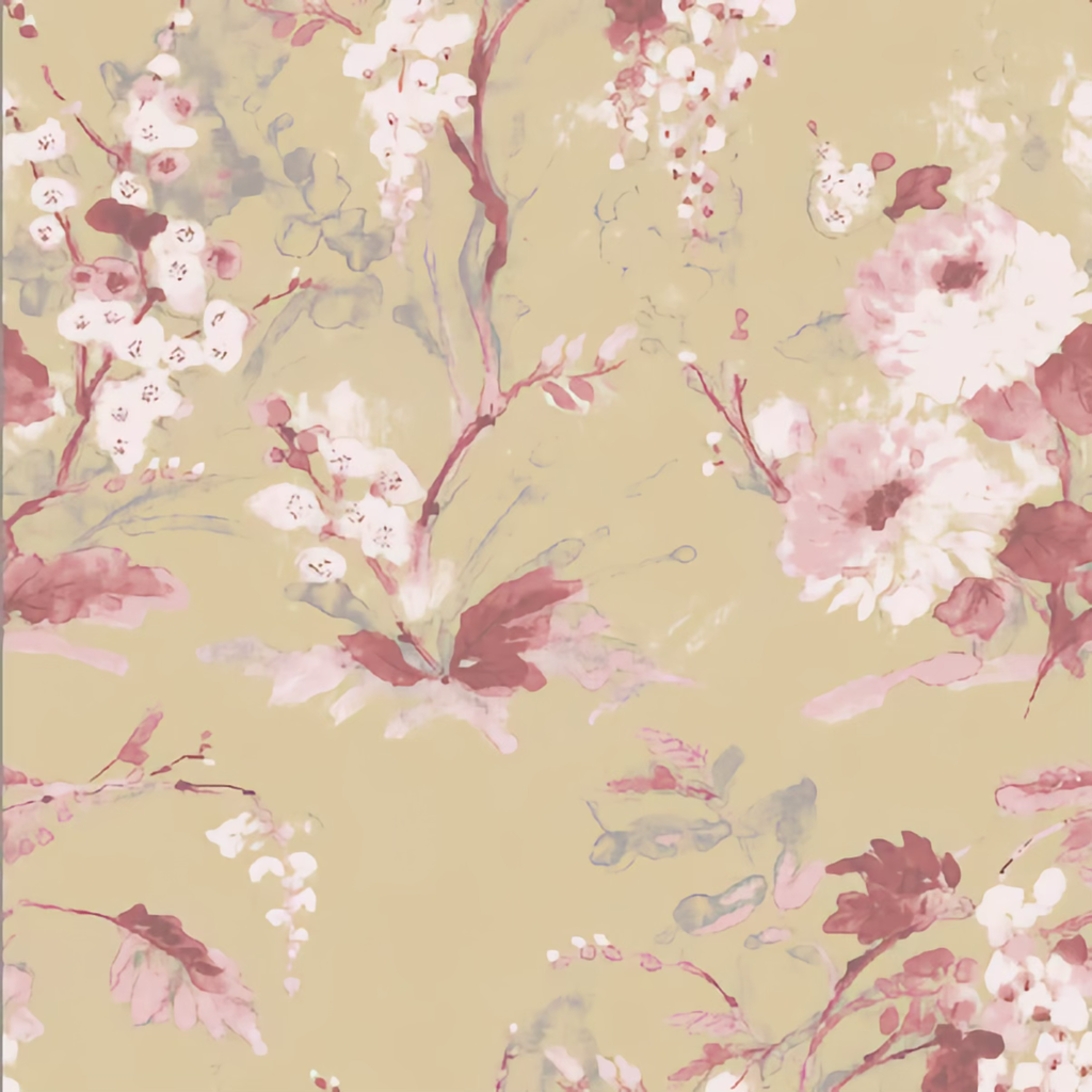 The Met x Ann Gish Jardin Fleur Duvet Cover and Sham - Pink/Gold