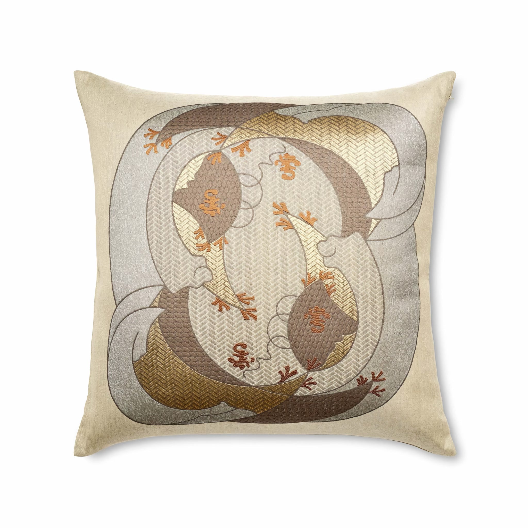 The Met x Ann Gish Kosode Throw and Decorative Pillow - Blue/Gold