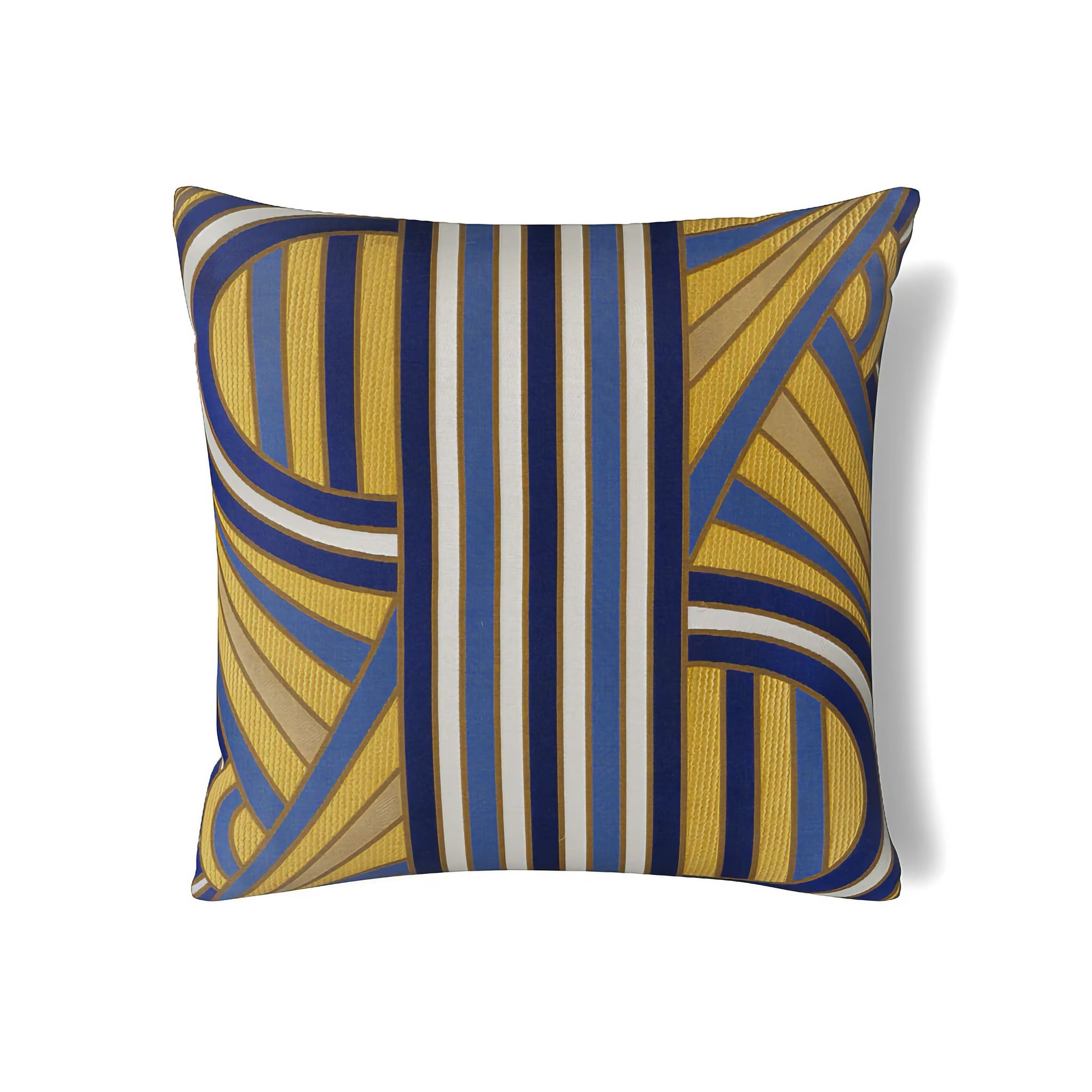 The Met x Ann Gish Lever du Soleil Throw and Decorative Pillow - Blues