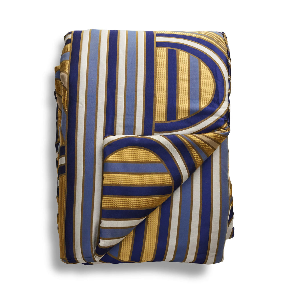The Met x Ann Gish Lever du Soleil Throw and Decorative Pillow - Blues