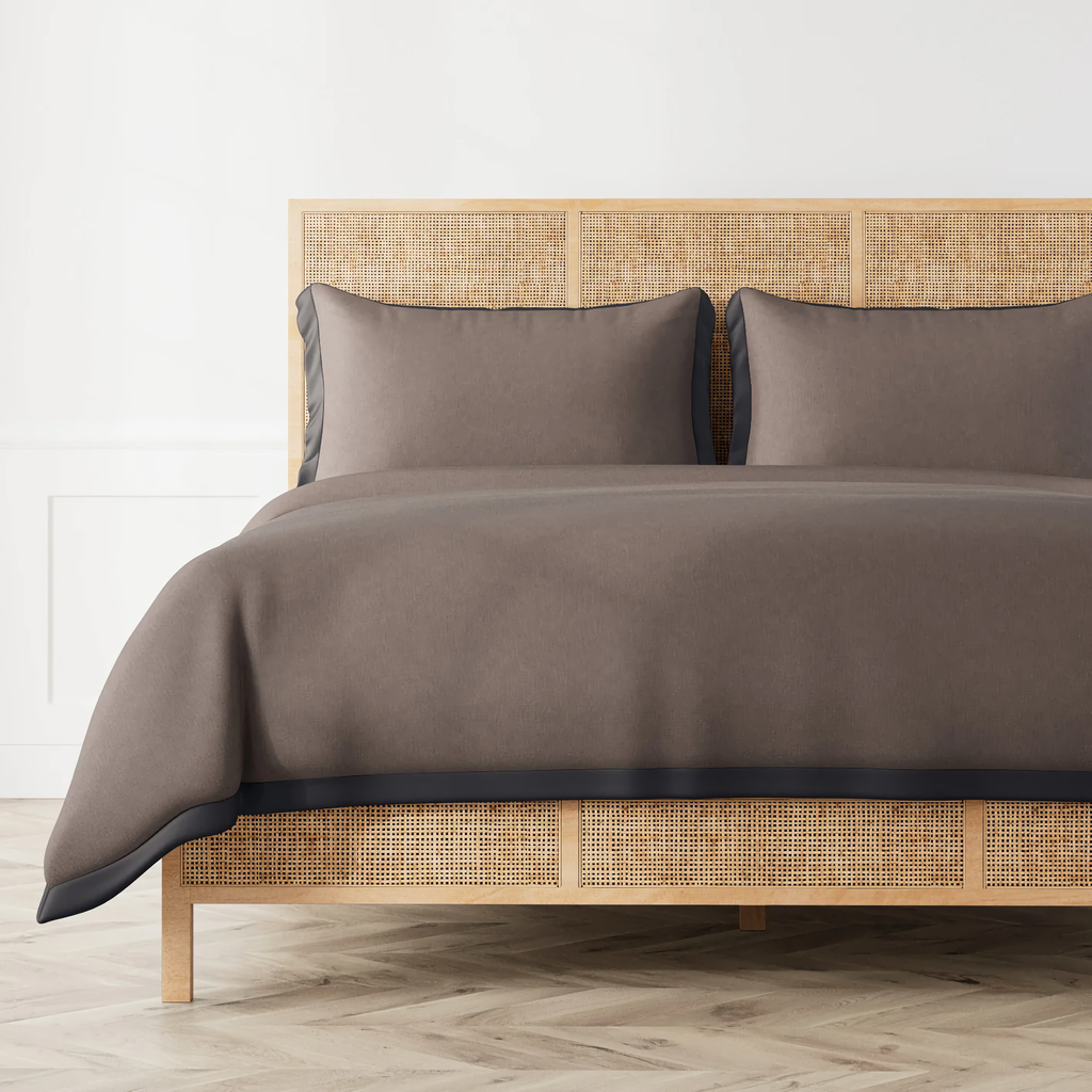 The Met x Ann Gish Lover's Kimono Duvet Cover and Sham - Charcoal