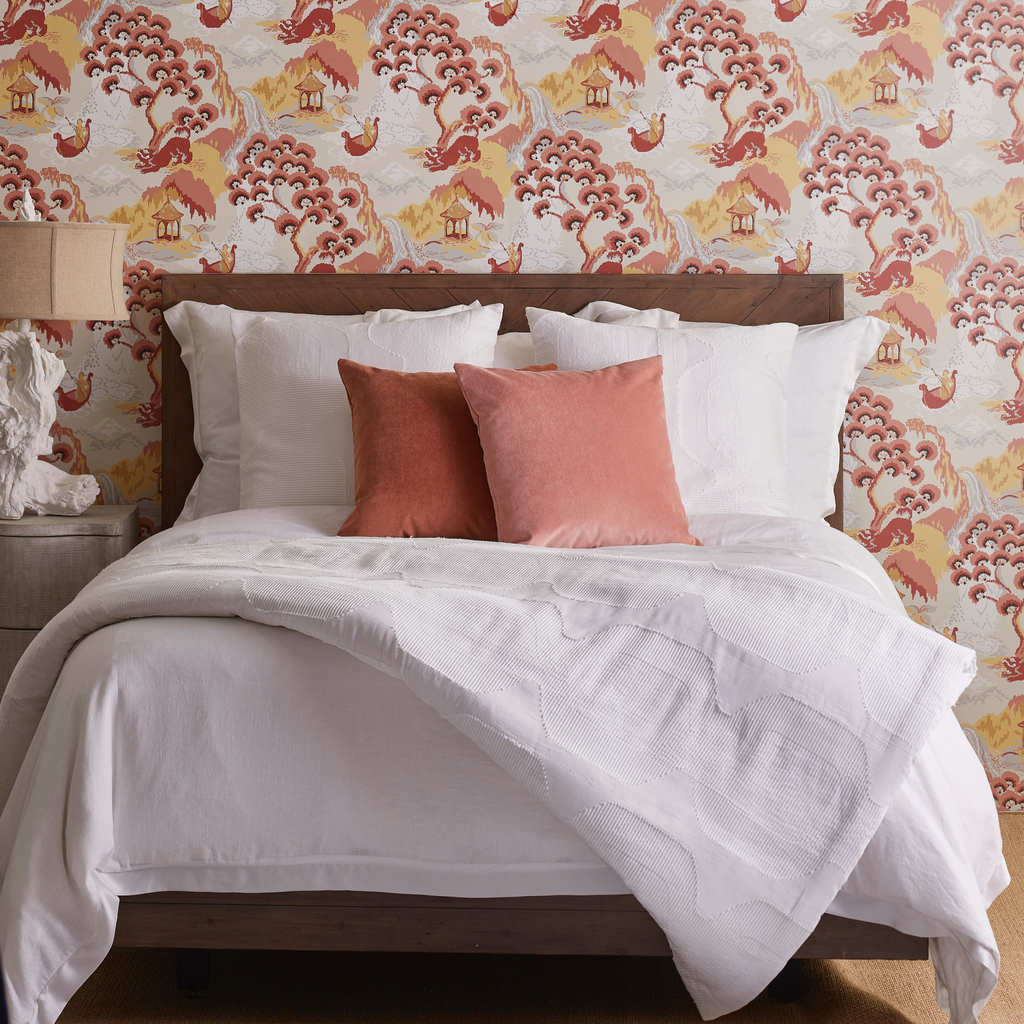 The Met x Ann Gish Lover's Kimono Duvet Cover and Sham - White