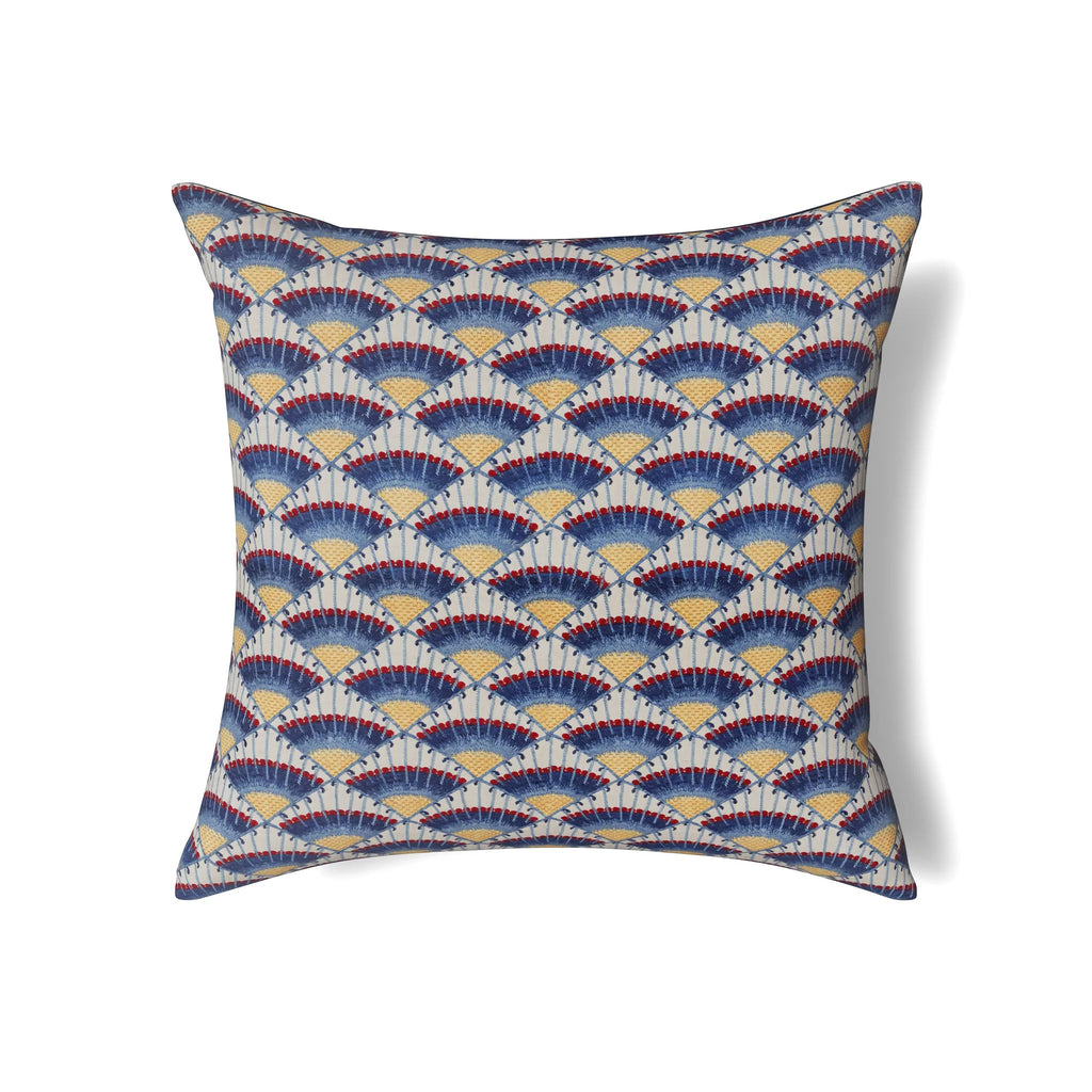 The Met x Ann Gish Maiolica Duvet Cover and Decorative Pillow - Blues