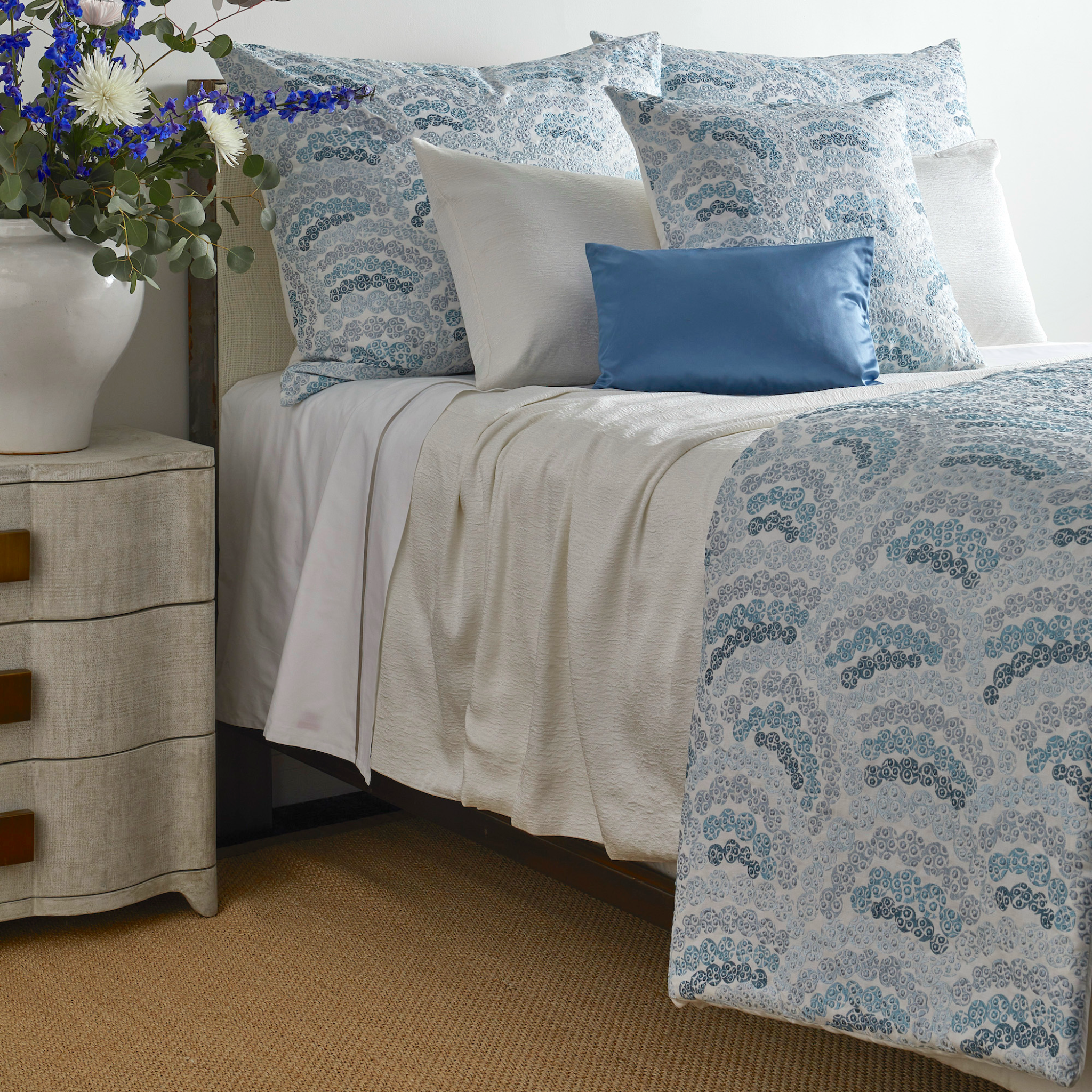 The Met x Ann Gish Nazar Bedding - Blues
