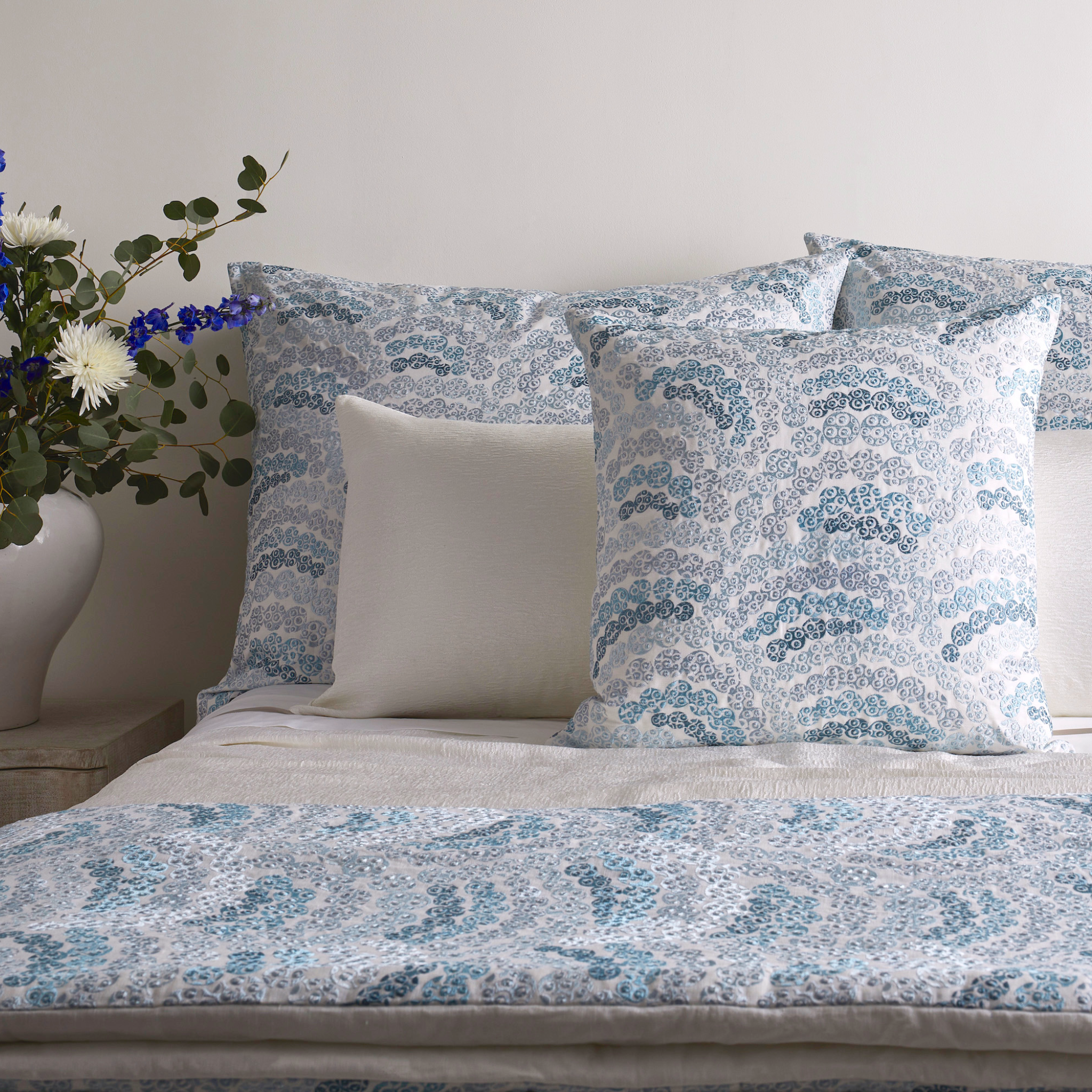 The Met x Ann Gish Nazar Bedding - Blues