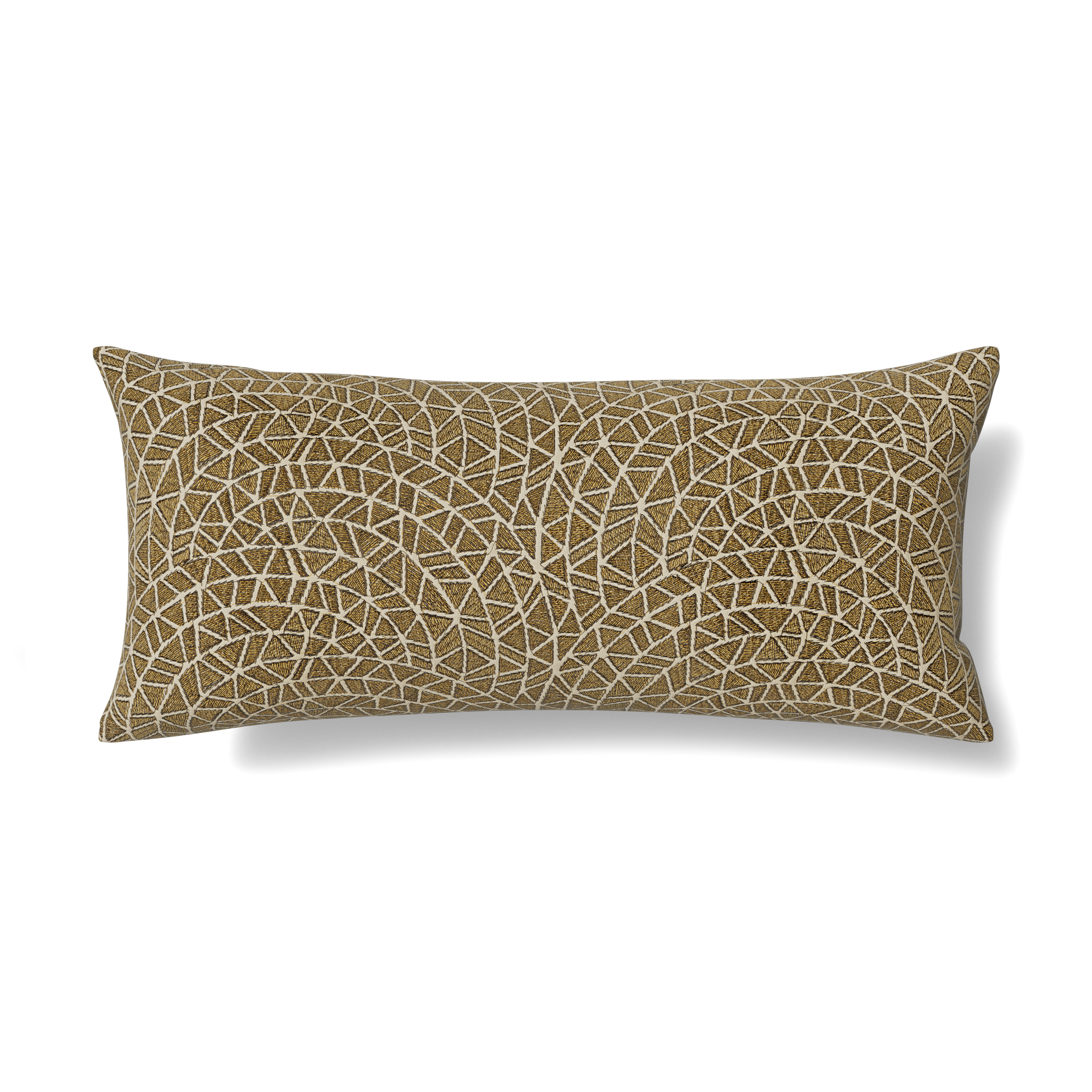 The Met x Ann Gish Ornament Duvet Cover and Decorative Pillow - Gold/Charcoal