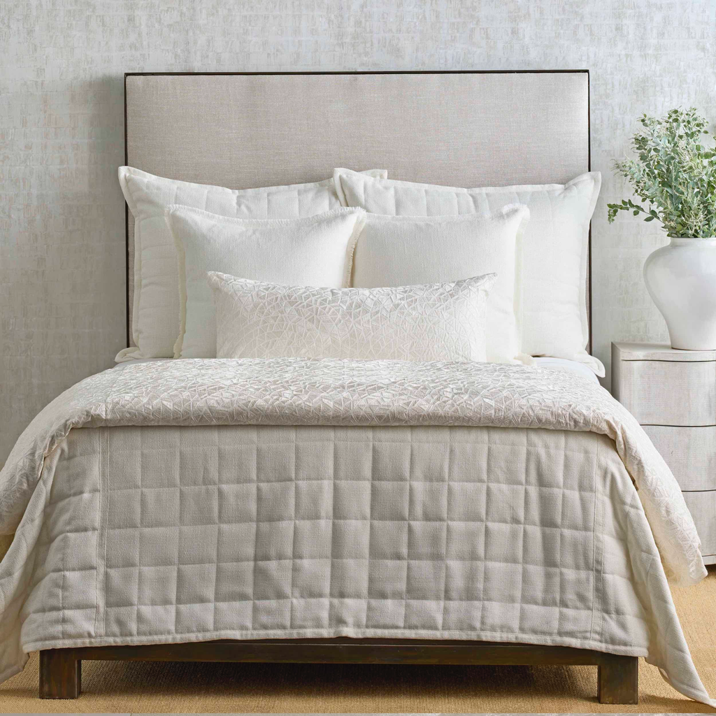 The Met x Ann Gish Ornament Duvet Cover and Decorative Pillow - Bone/Bone