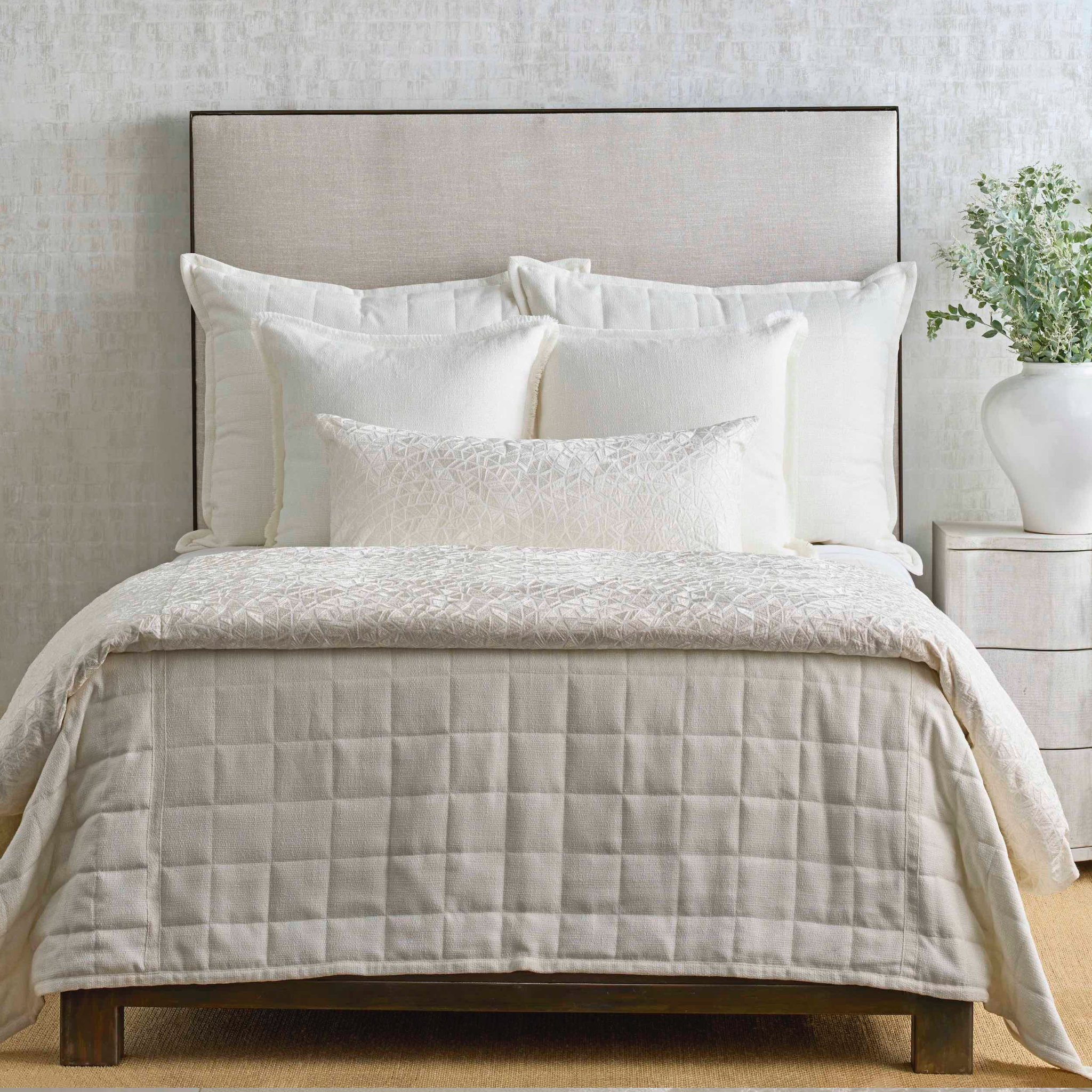 The Met x Ann Gish Ornament Duvet Cover and Decorative Pillow - Bone/Bone