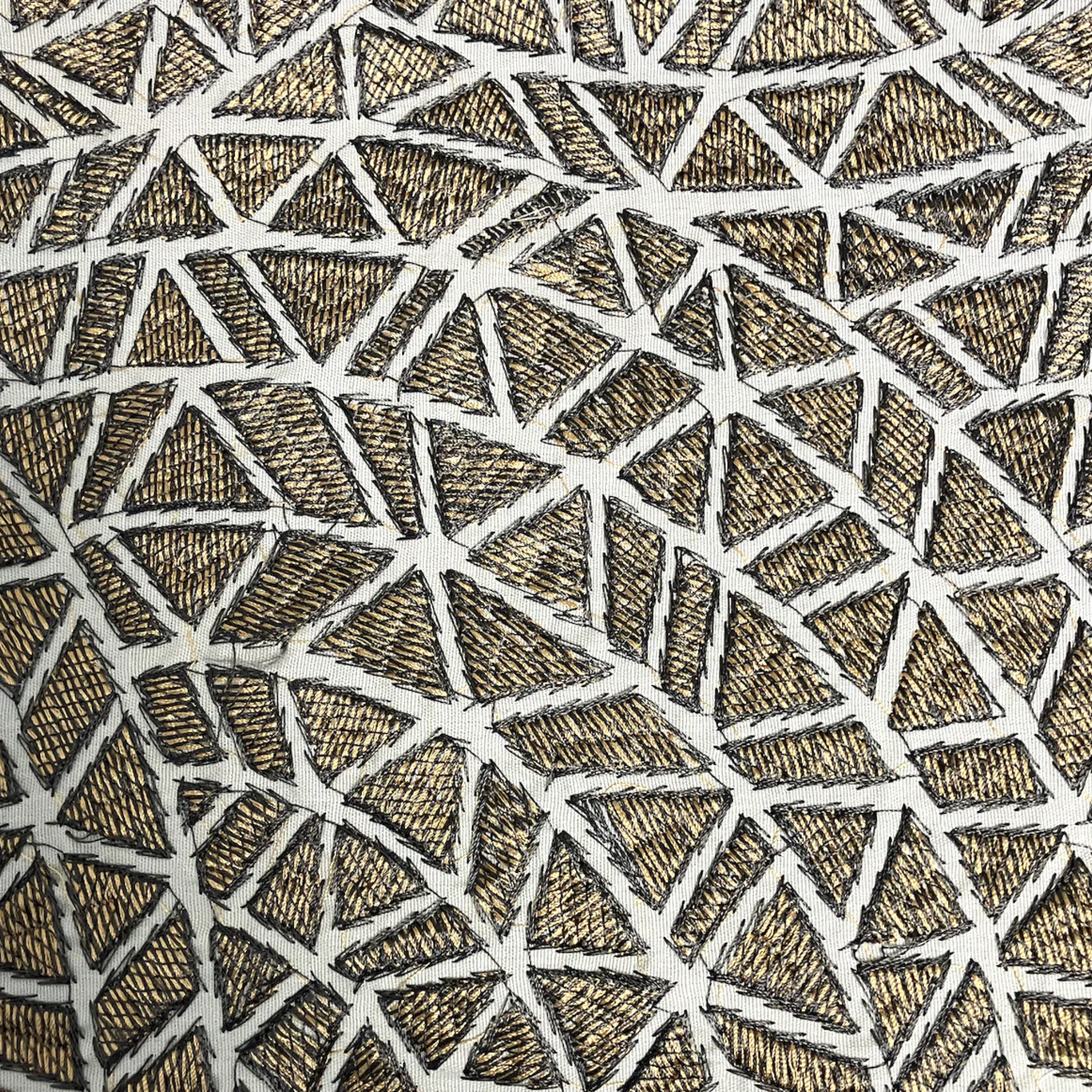 The Met x Ann Gish Ornament Duvet Cover and Decorative Pillow - Gold/Charcoal