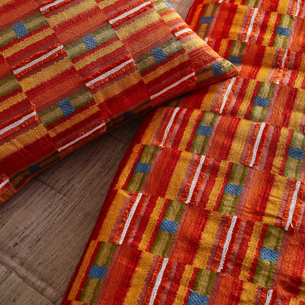 The Met x Ann Gish Pluma Duvet Cover and Decorative Pillow - Multi