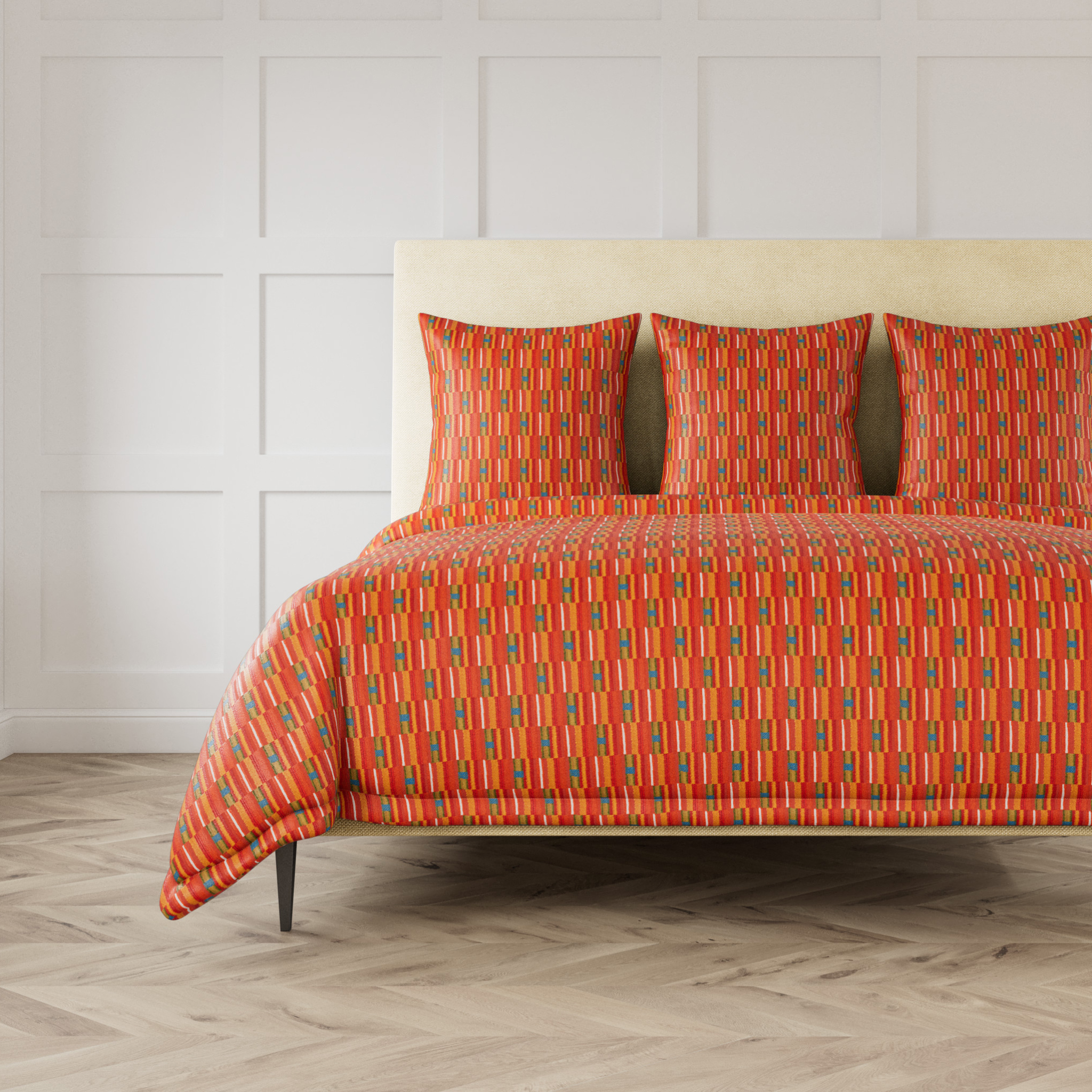 The Met x Ann Gish Pluma Duvet Cover and Decorative Pillow - Multi