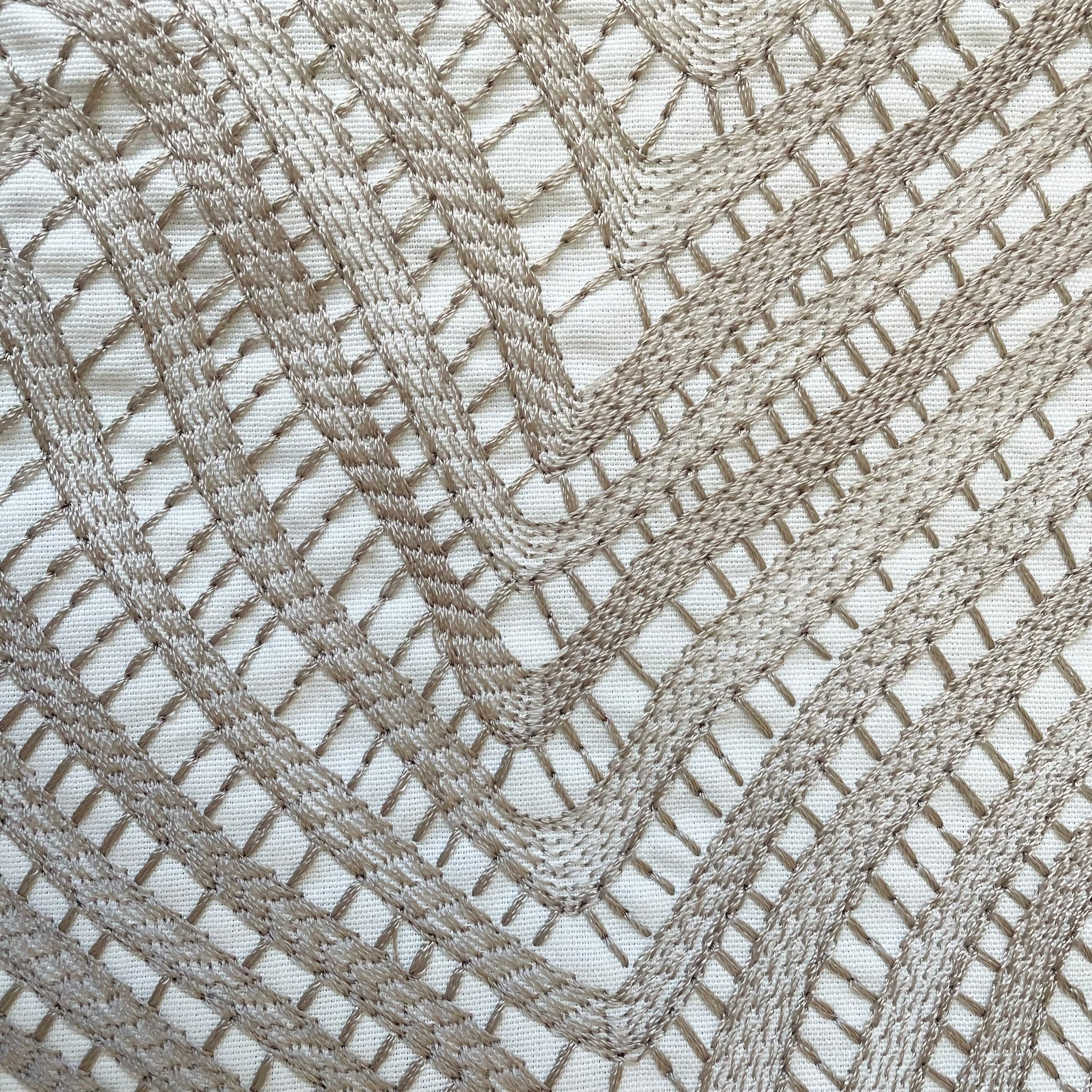 The Met x Ann Gish Retortoli Throw and Decorative Pillow - Taupe