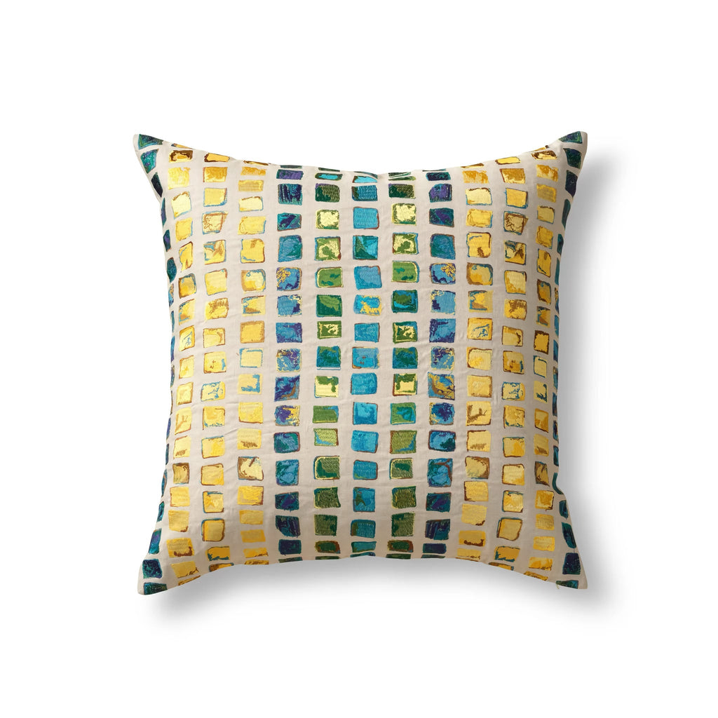 The Met x Ann Gish Tesserae Mosaic Throw and Decorative Pillow - Multi
