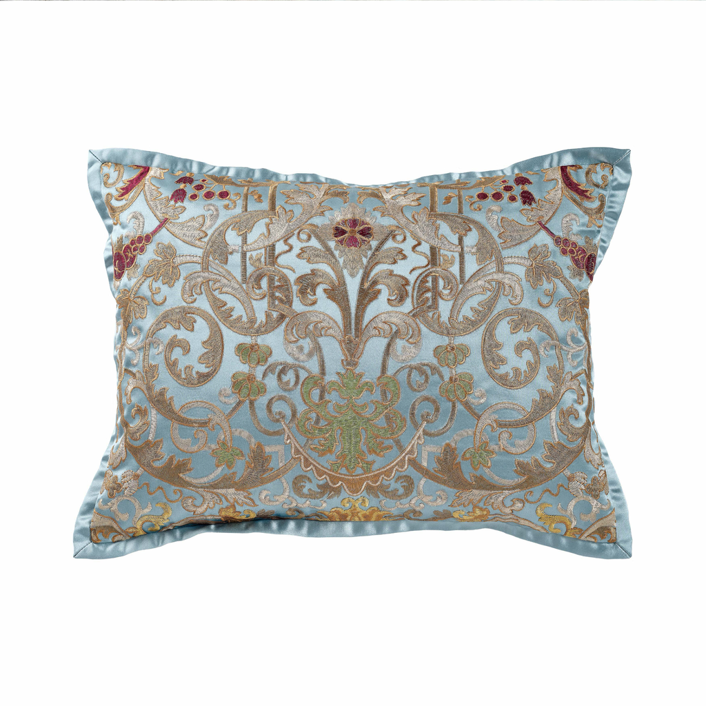 The Met x Ann Gish Venezia Duvet Cover and Decorative Pillow - Blue
