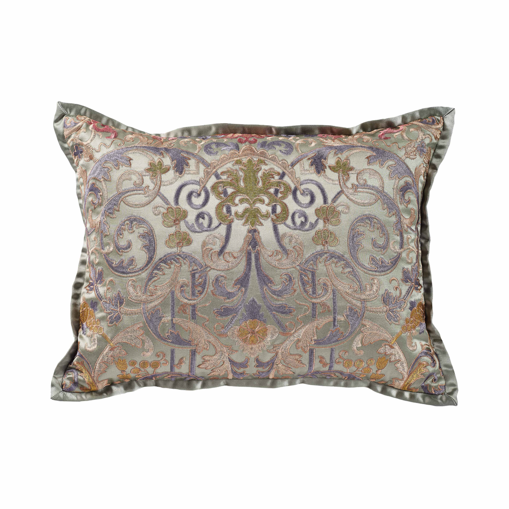 The Met x Ann Gish Venezia Duvet Cover and Decorative Pillow - Sage