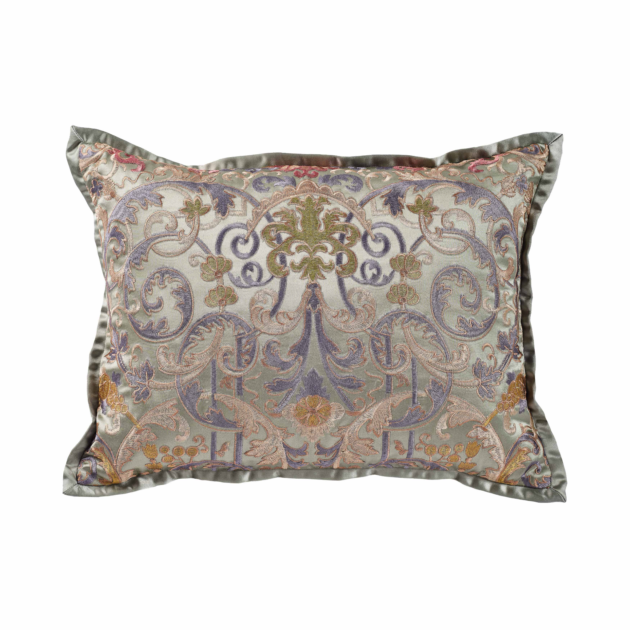 The Met x Ann Gish Venezia Duvet Cover and Decorative Pillow - Sage