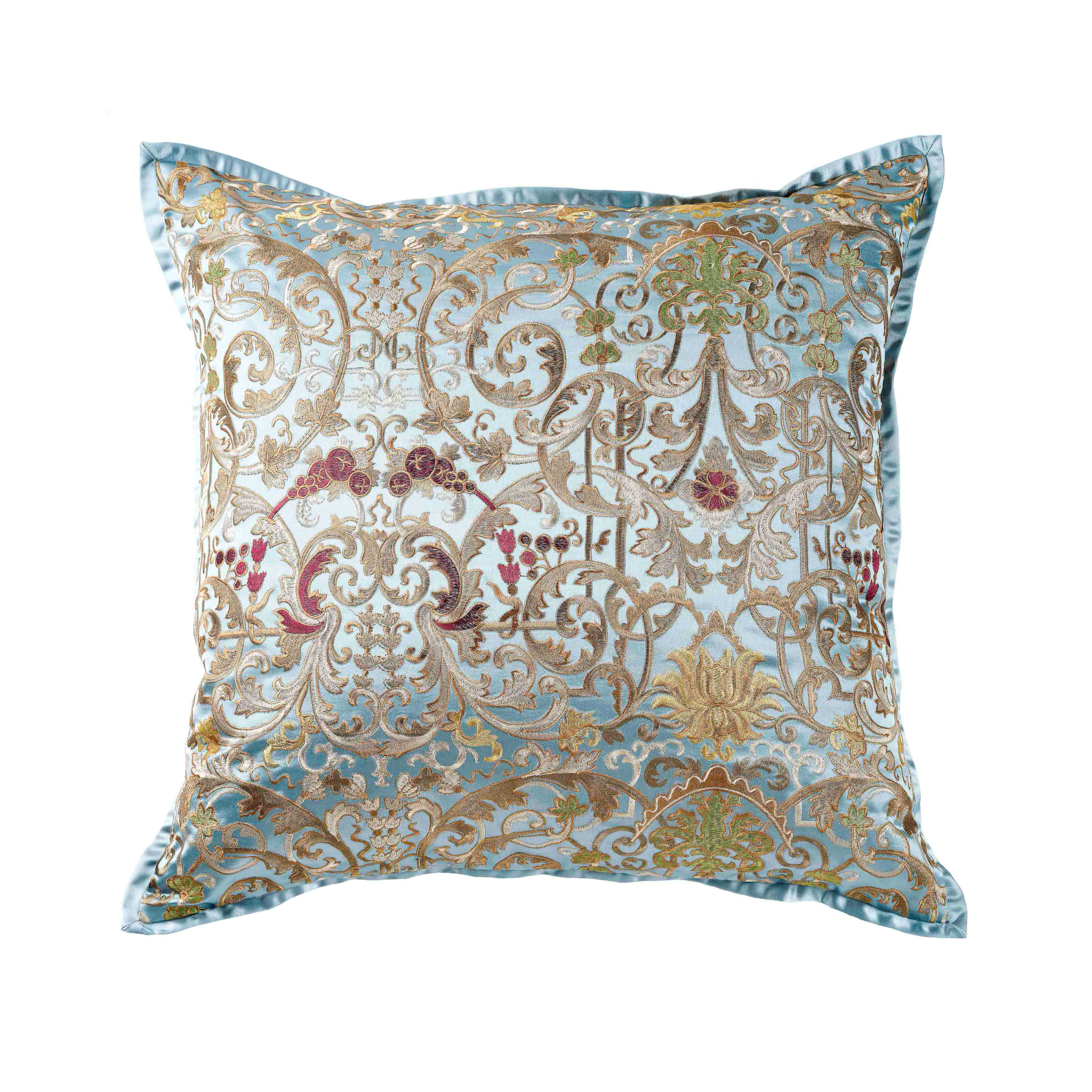 The Met x Ann Gish Venezia Duvet Cover and Decorative Pillow - Blue