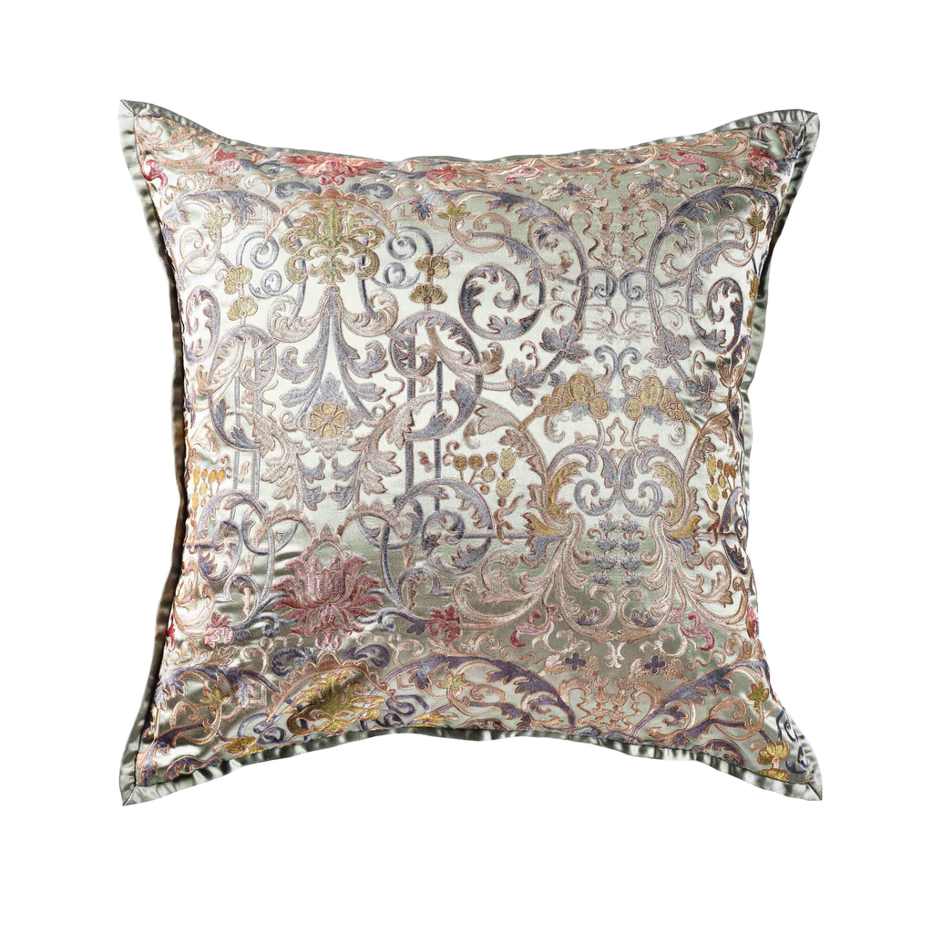 The Met x Ann Gish Venezia Duvet Cover and Decorative Pillow - Sage