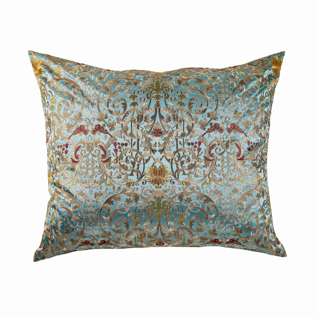 The Met x Ann Gish Venezia Duvet Cover and Decorative Pillow - Blue