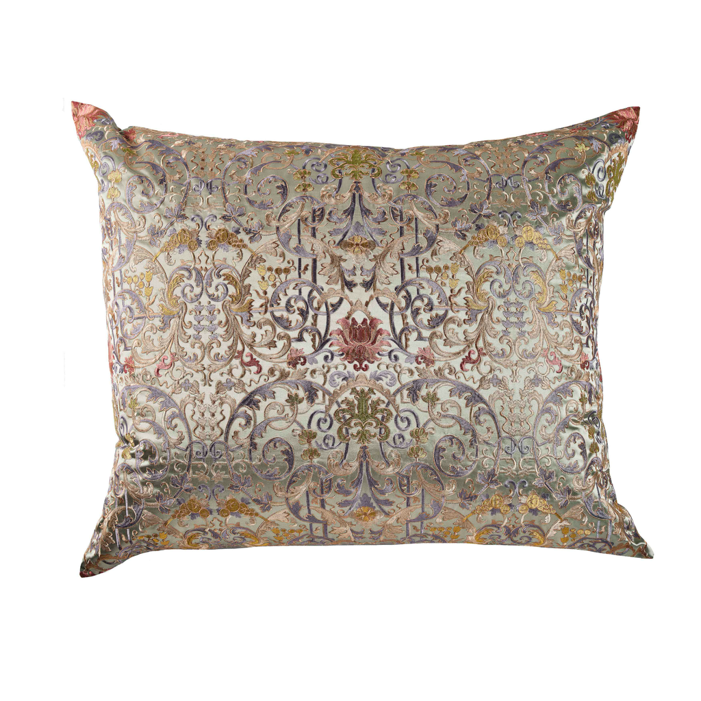 The Met x Ann Gish Venezia Duvet Cover and Decorative Pillow - Sage